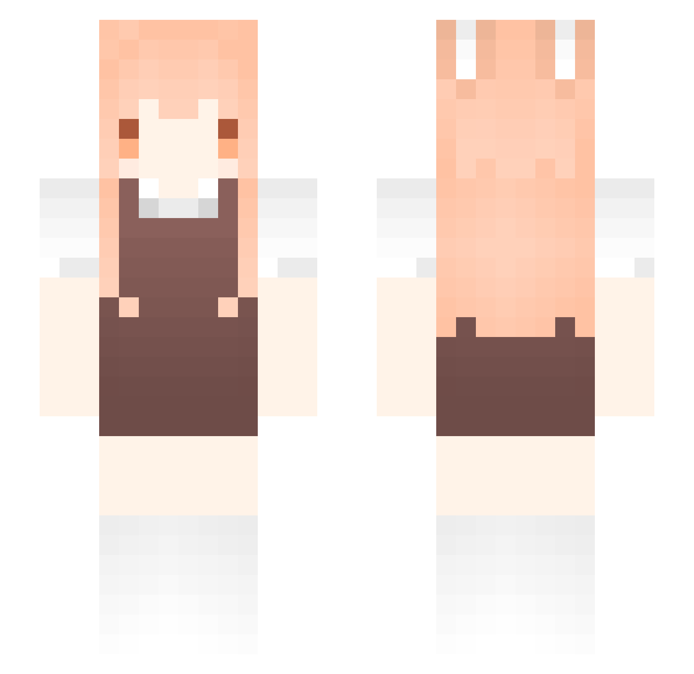 ZombieXXT_T Minecraft skin, front and back view