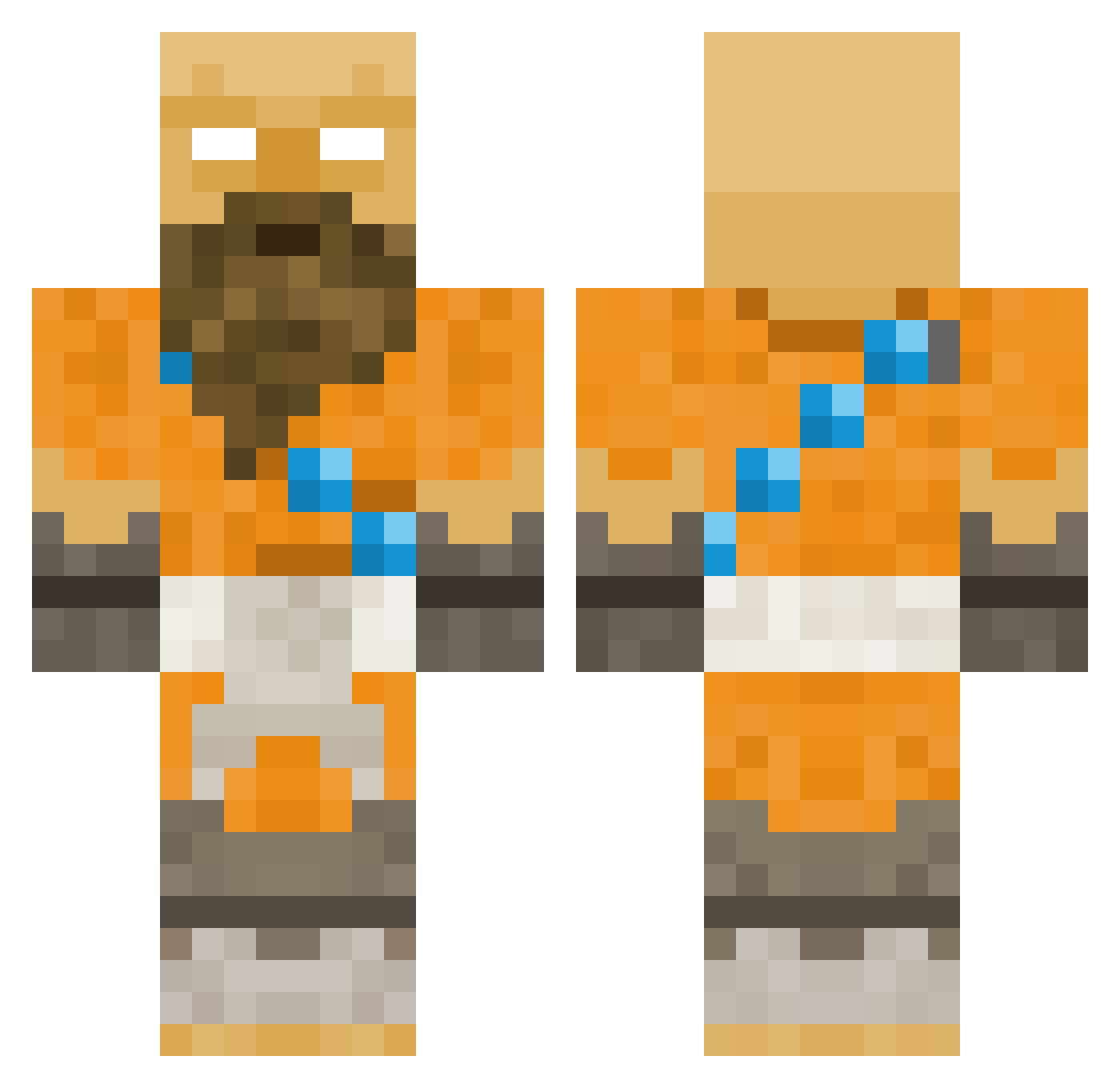 J4n0sas Minecraft skin, front and back view