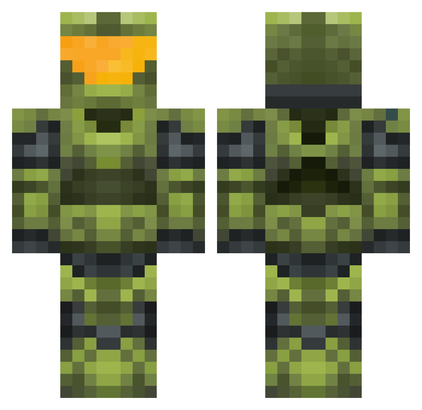 PJM3rd Minecraft skin, front and back view