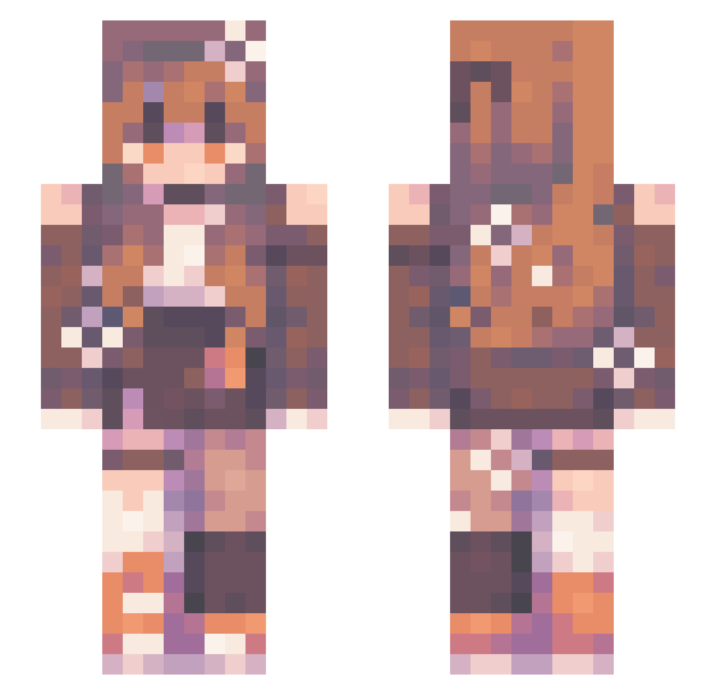 NinjaCLIPEDyou Minecraft skin, front and back view