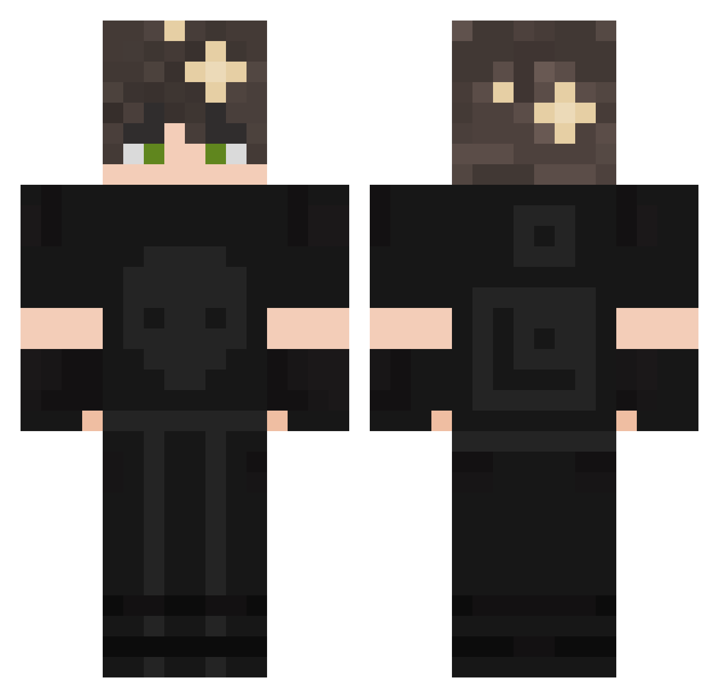 clown_clowning Minecraft skin, front and back view