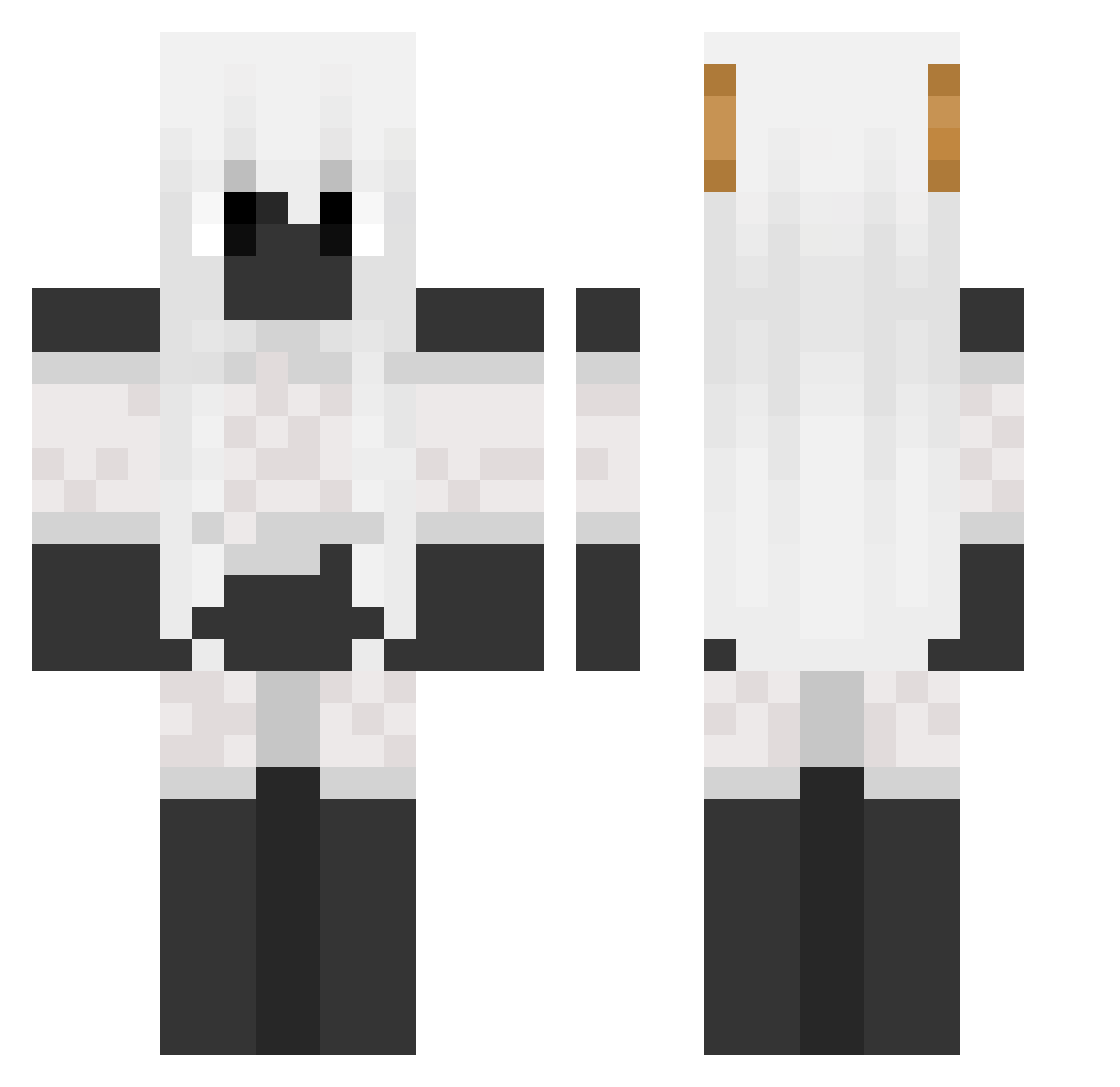 jesterbunzy Minecraft skin, front and back view
