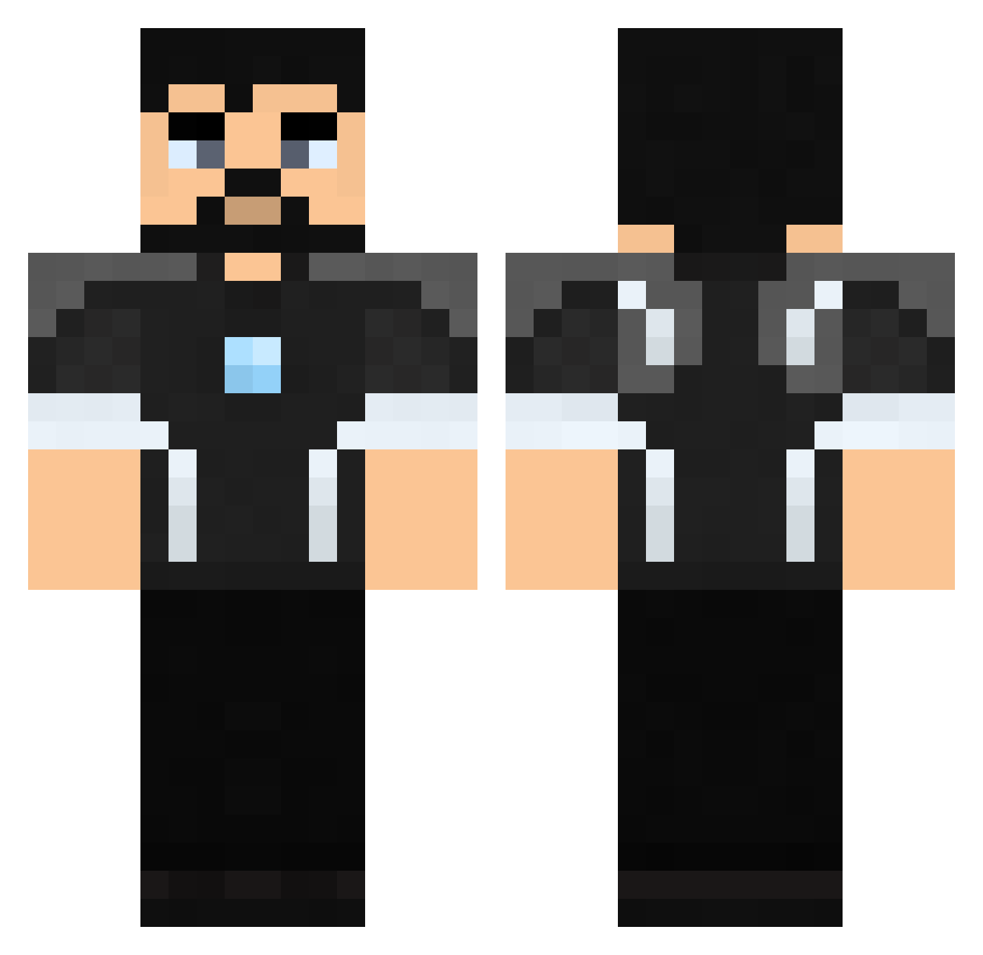 ManOfTheDecade Minecraft skin, front and back view