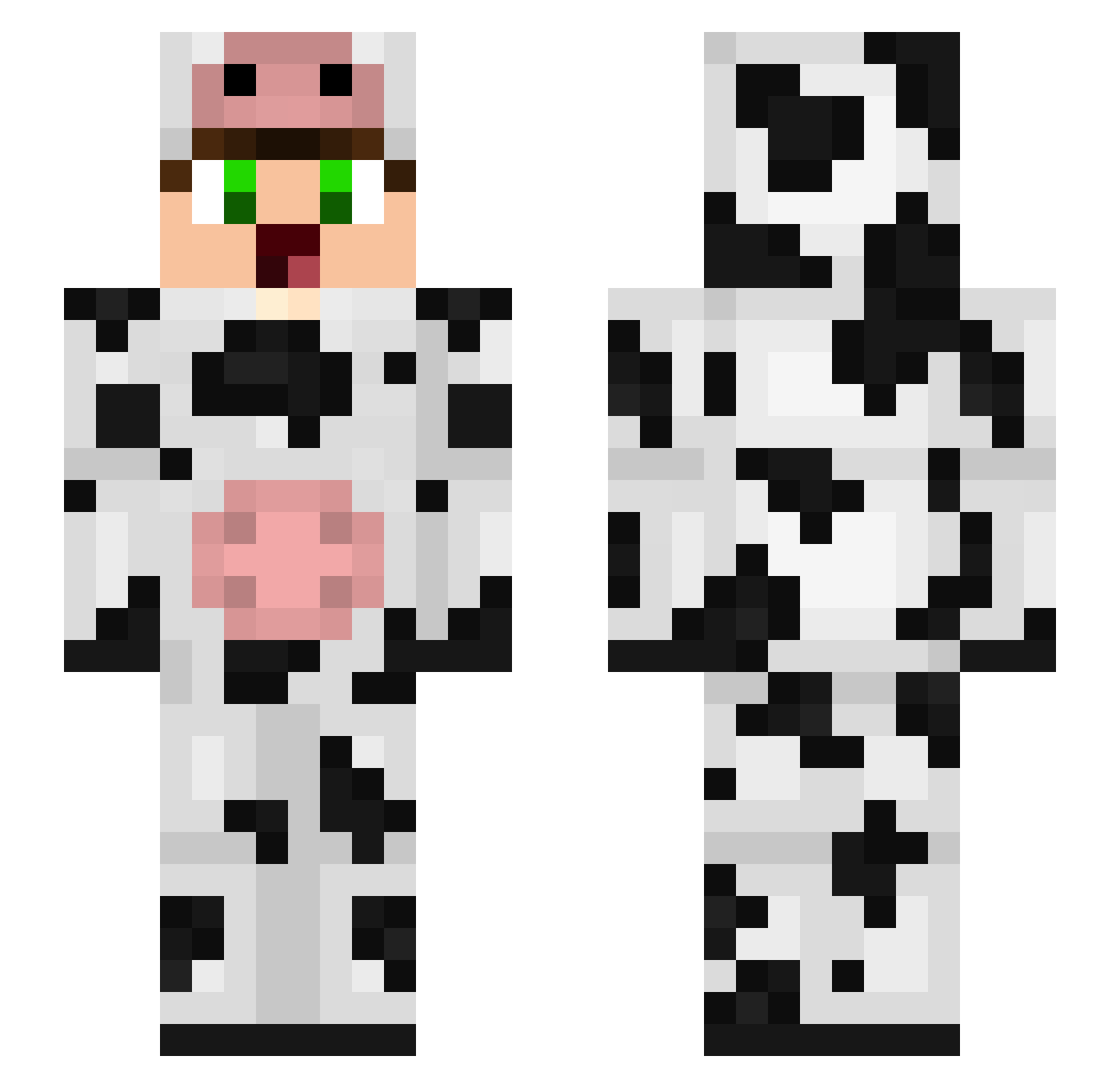 Kaiiiiiiiiiiiii Minecraft skin, front and back view