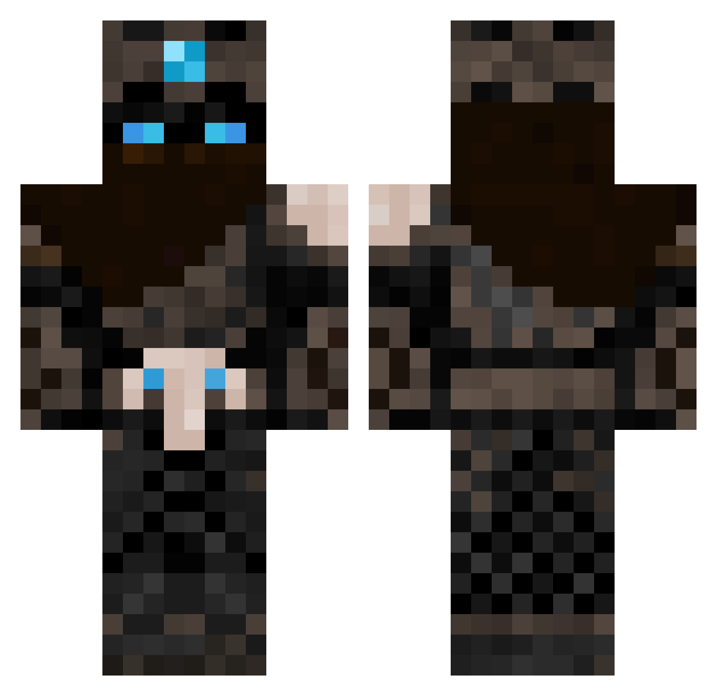 C0rkify_ Minecraft skin, front and back view