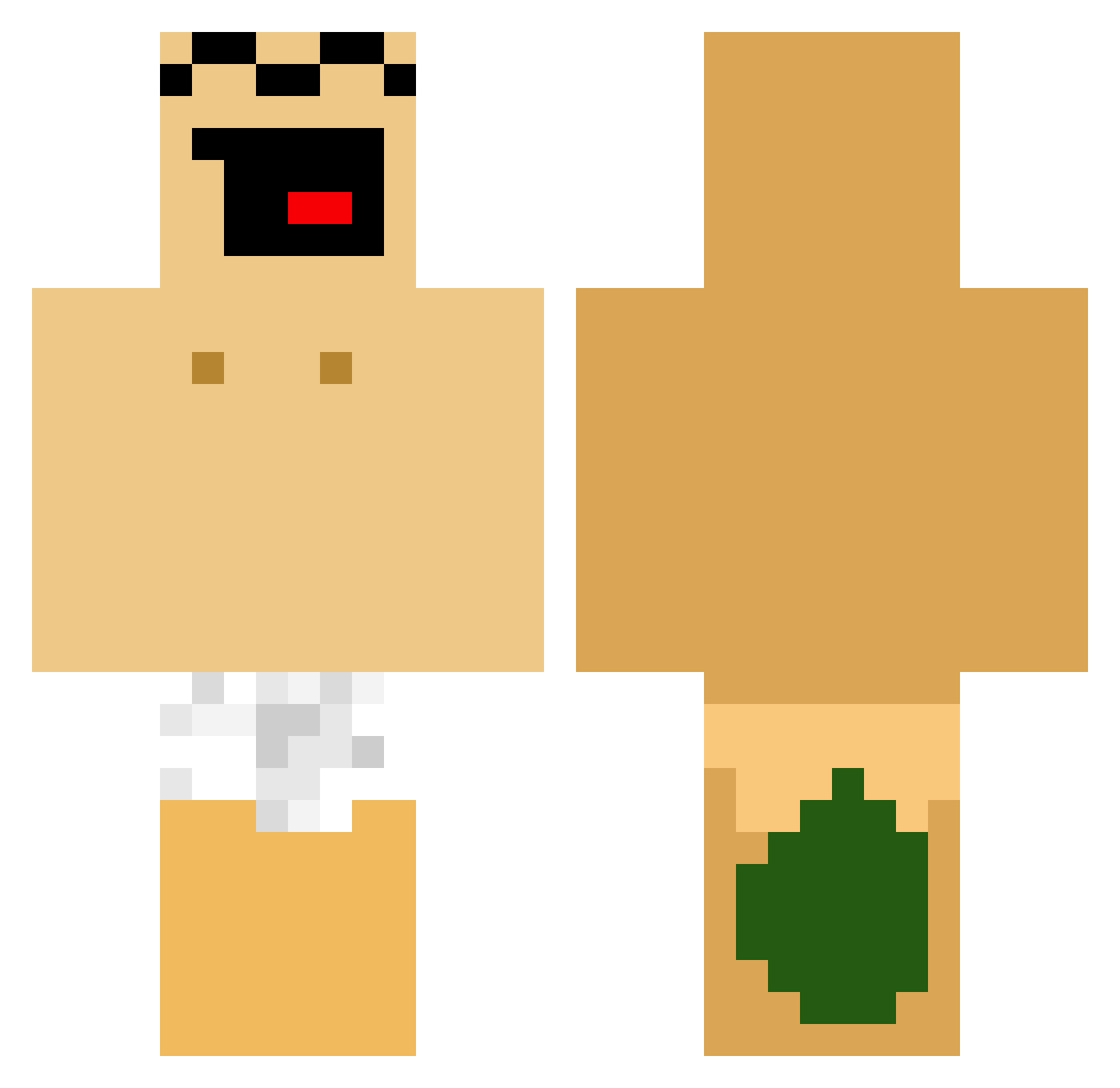 StinkMaster109 Minecraft skin, front and back view