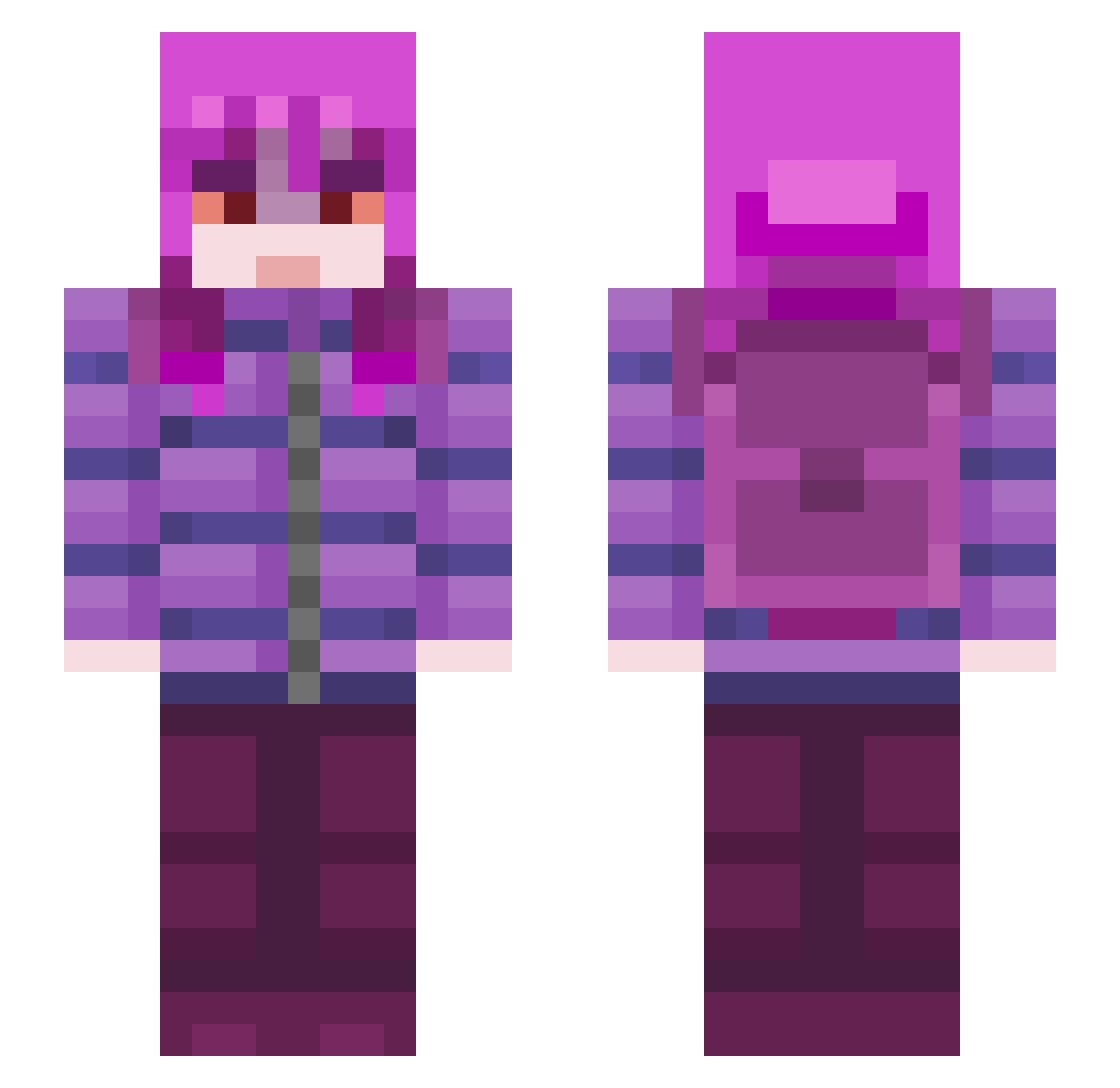 Jor_Bore Minecraft skin, front and back view