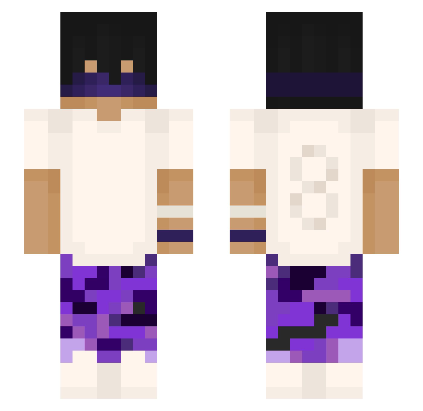 Show_BP Minecraft skin, front and back view