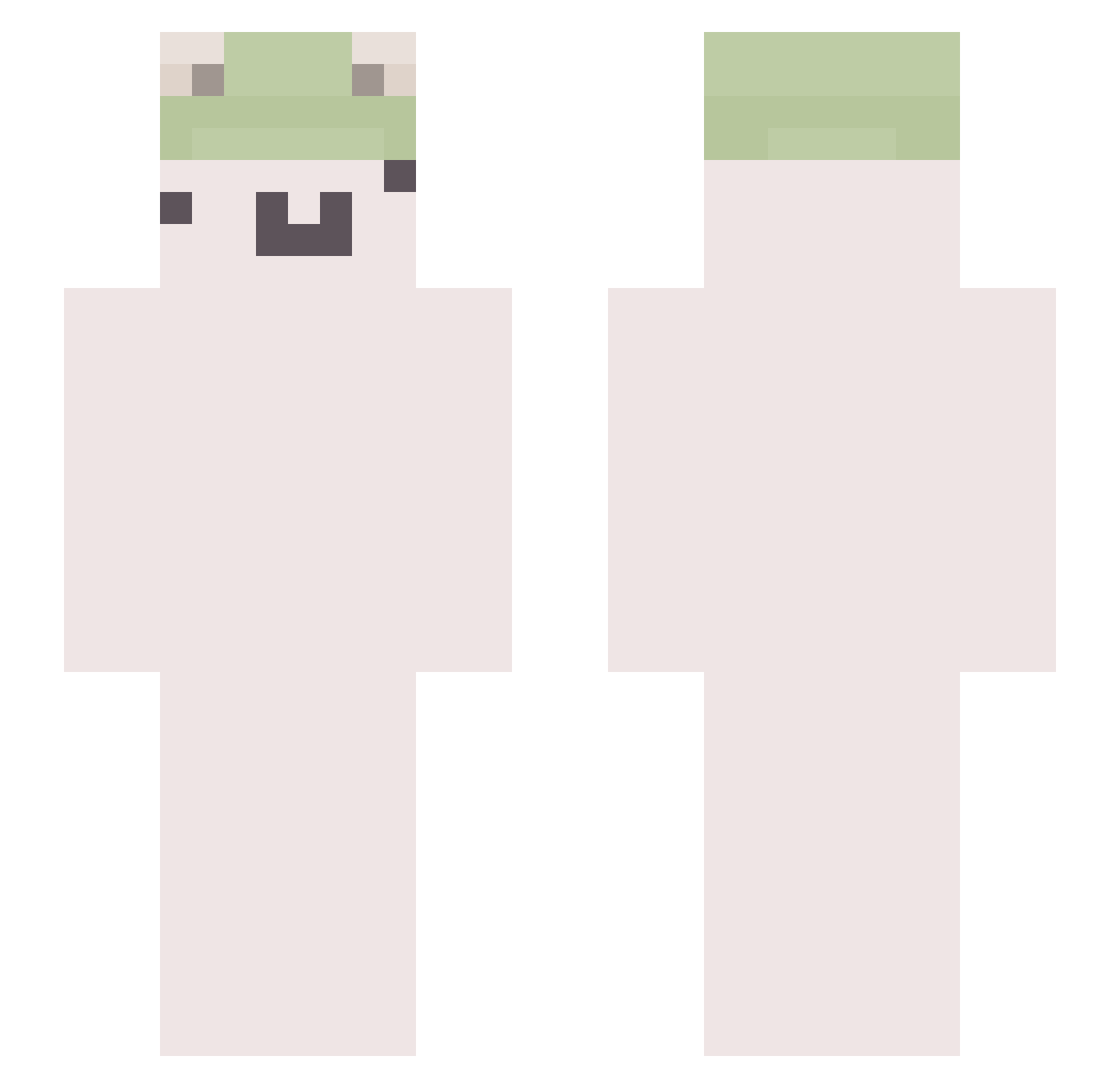 _Babycat Minecraft skin, front and back view
