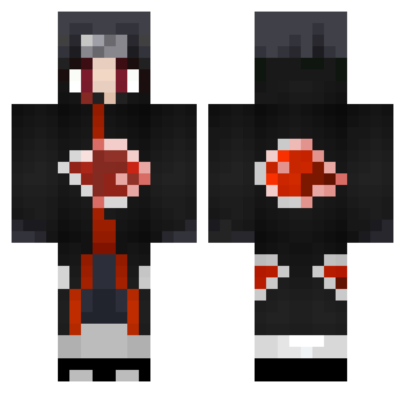 Clty Minecraft skin, front and back view