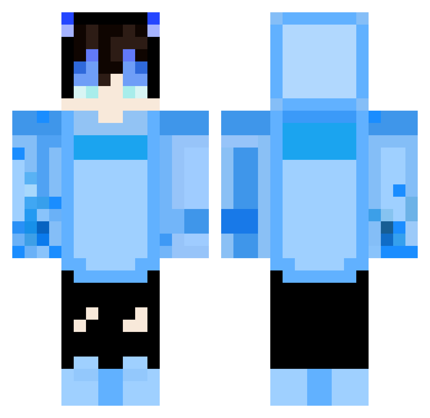 taejun10 Minecraft skin, front and back view