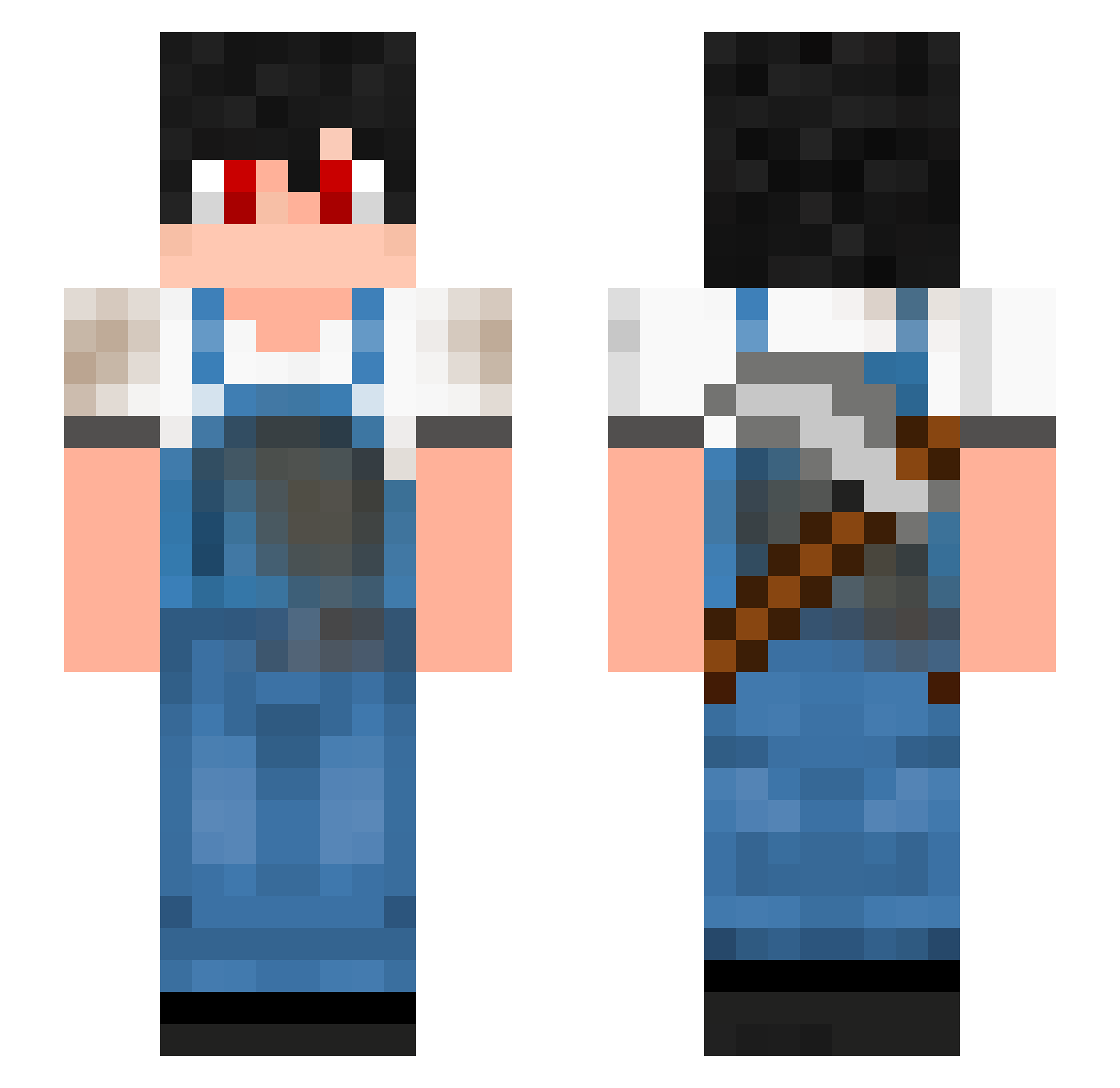 guizinnyx Minecraft skin, front and back view