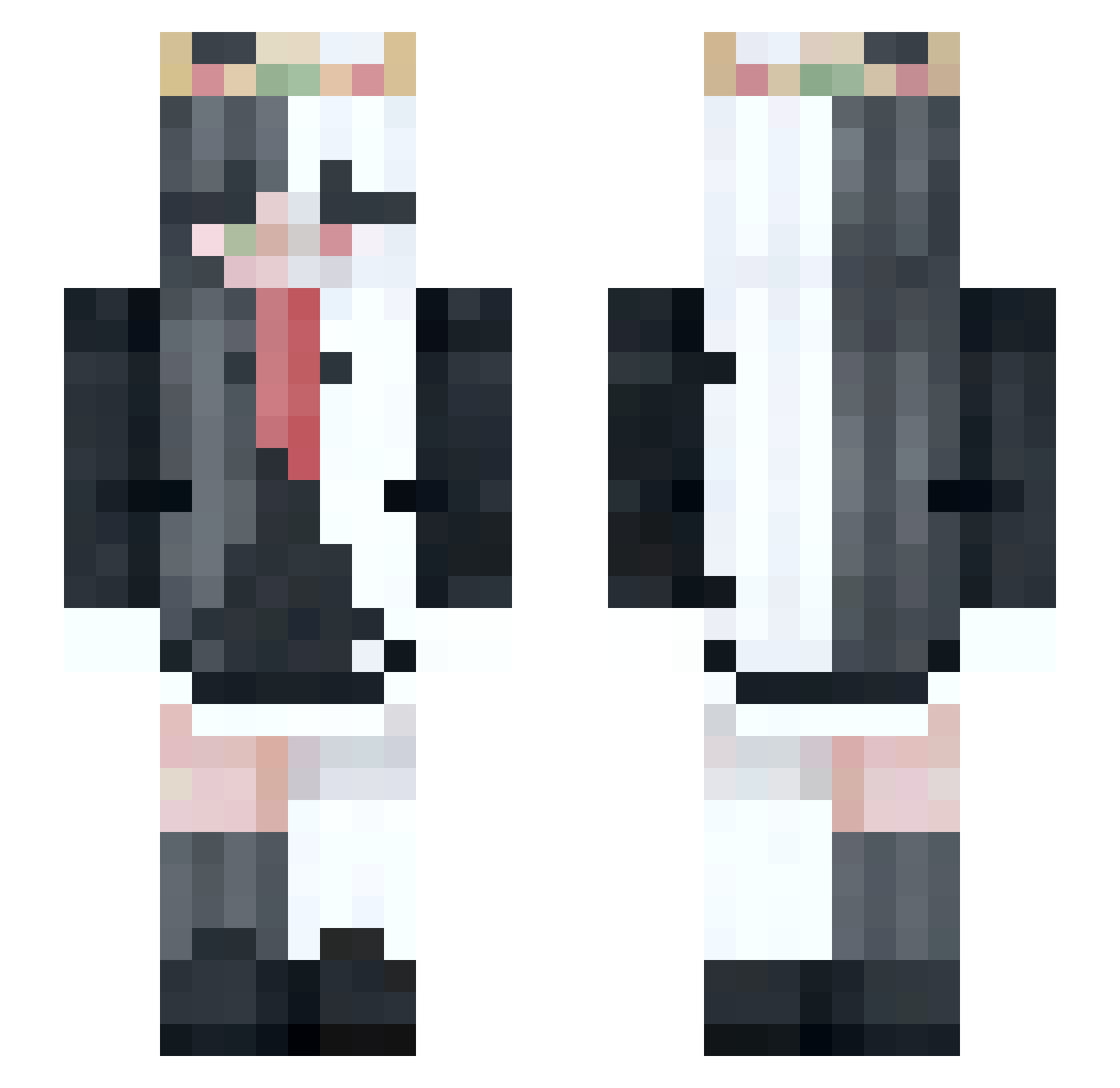 M4CZ_ Minecraft skin, front and back view