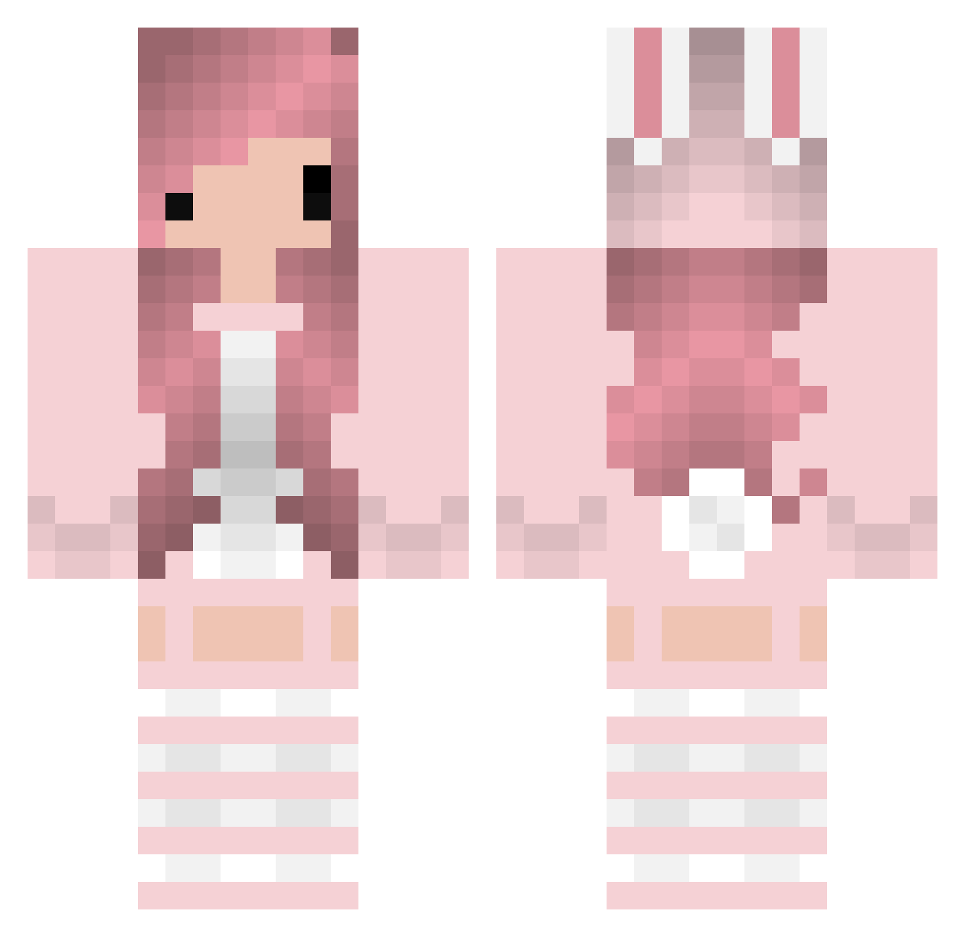 Georgie Minecraft skin, front and back view