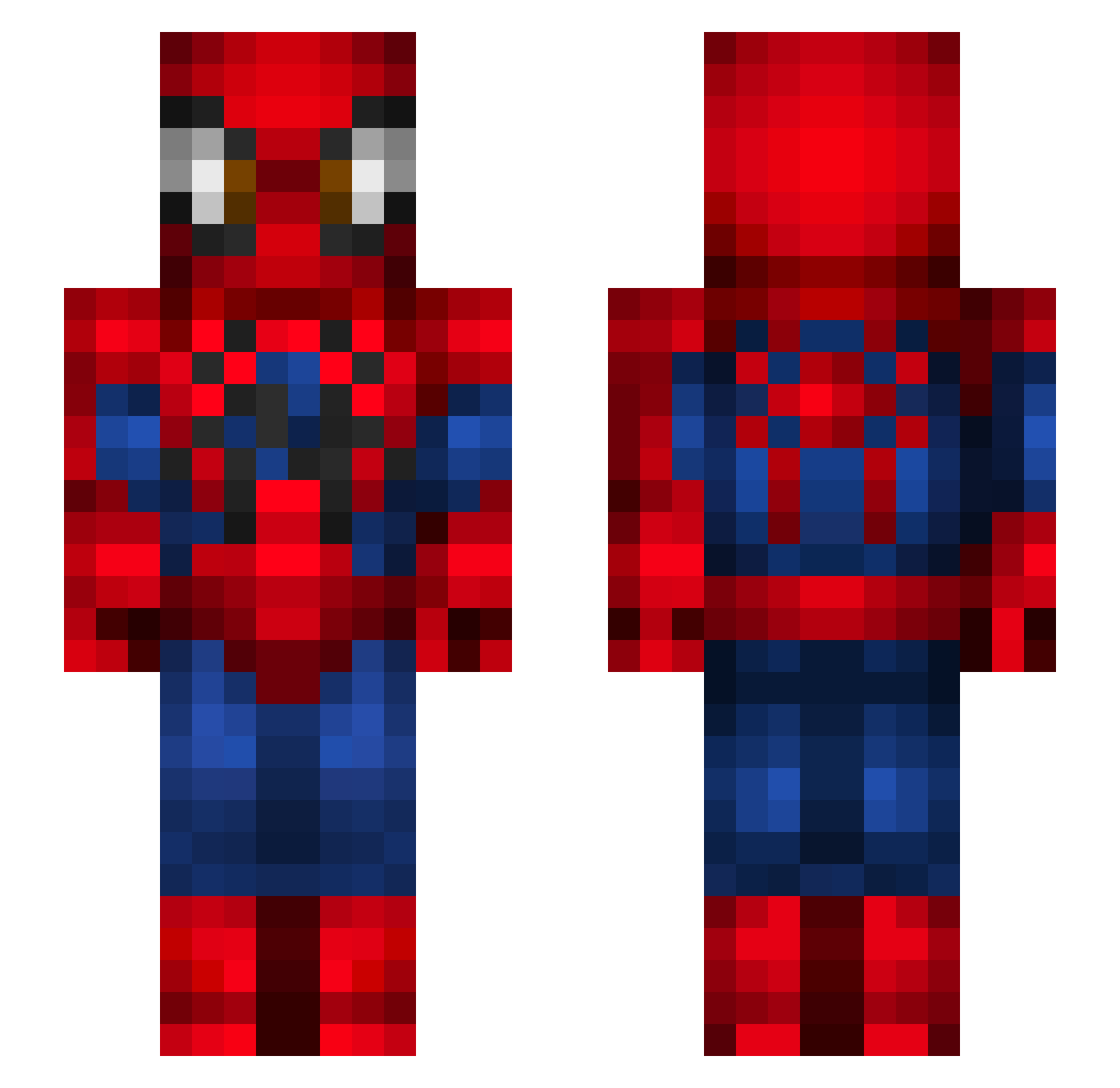 rian221 Minecraft skin, front and back view