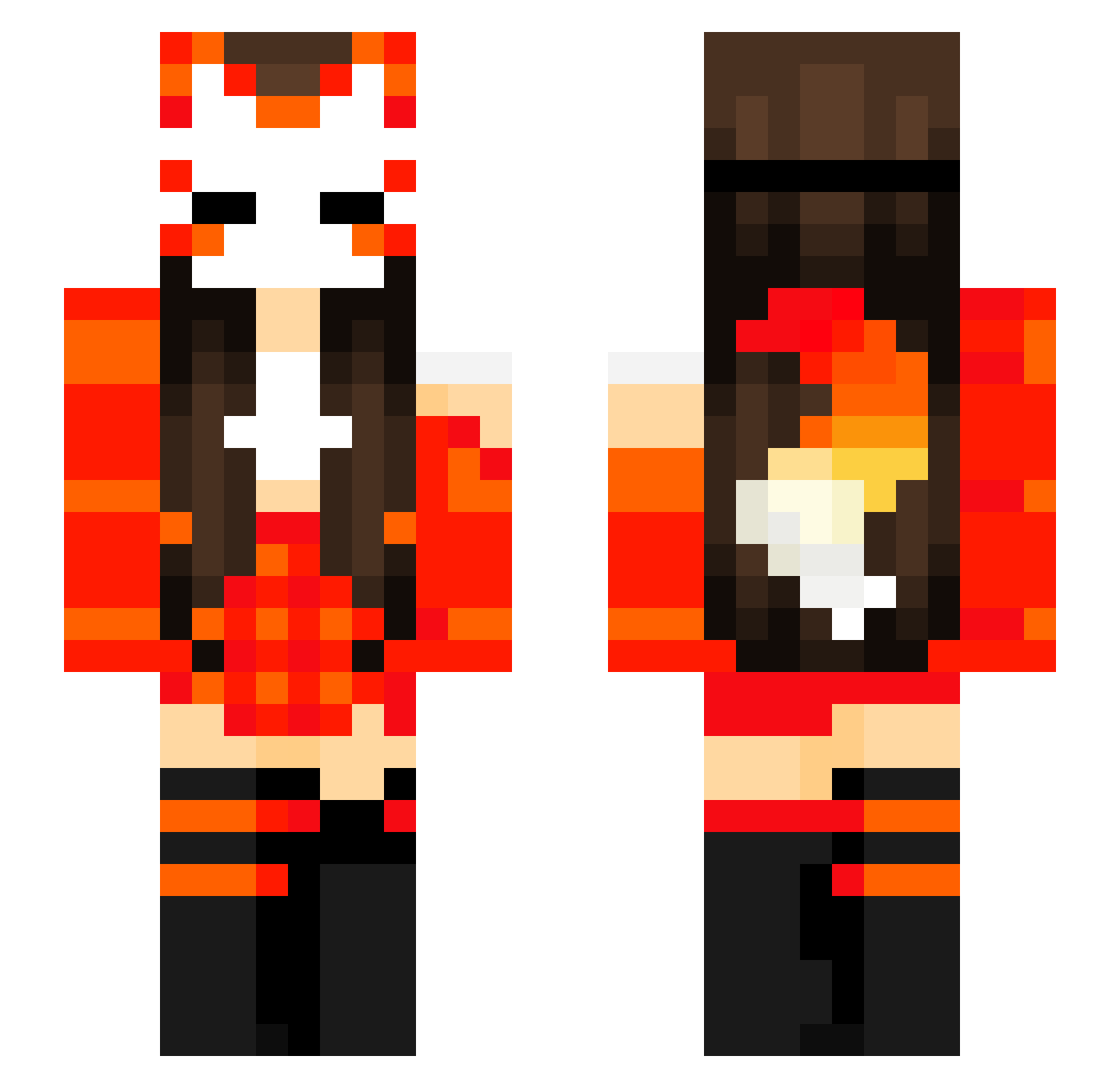 Fox_Dragoon Minecraft skin, front and back view
