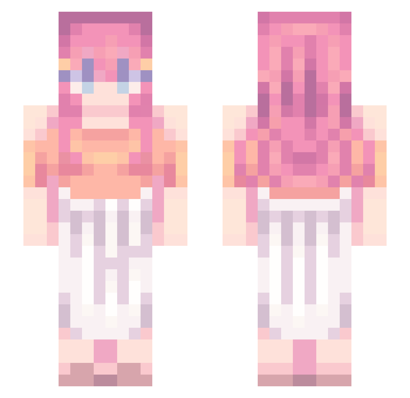 MonarchistDude Minecraft skin, front and back view