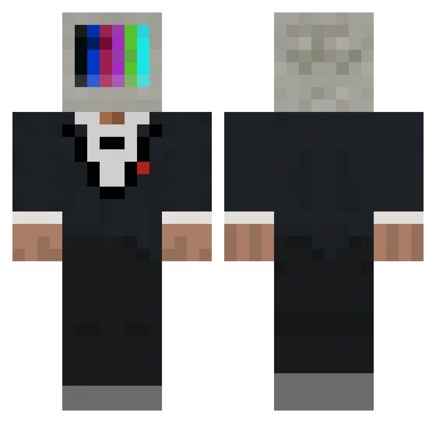 PingviiniPoju Minecraft skin, front and back view