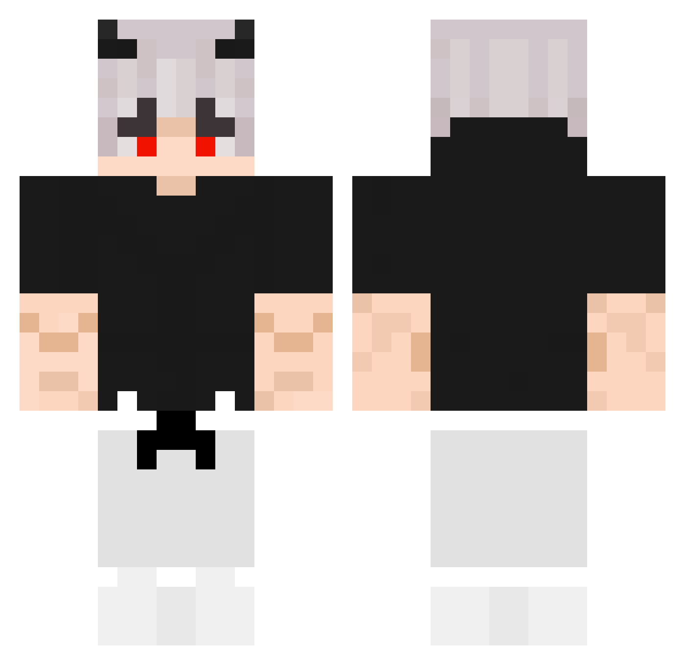 XERO837907 Minecraft skin, front and back view