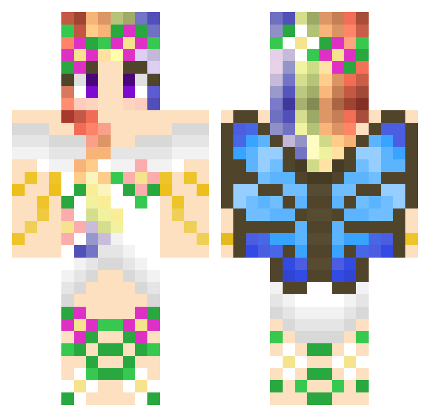 IYIKEBELEK22 Minecraft skin, front and back view