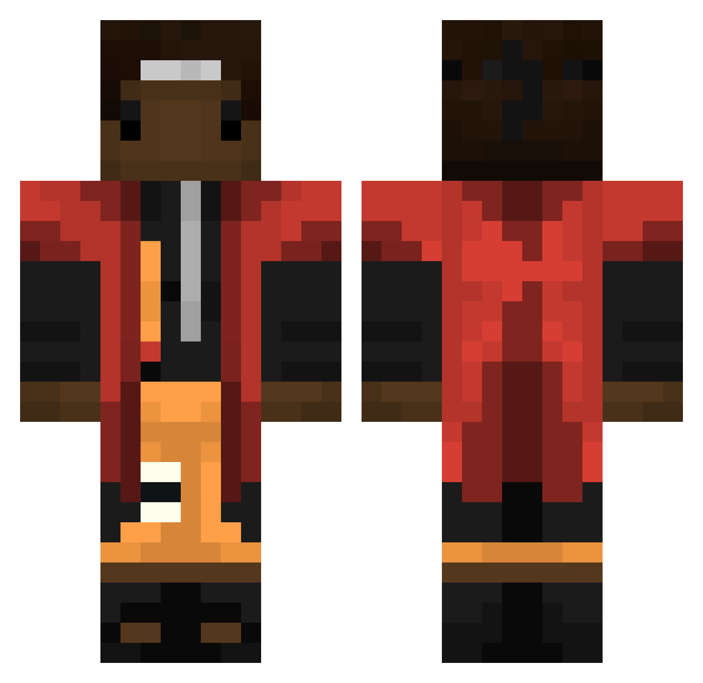 S1fer Minecraft skin, front and back view