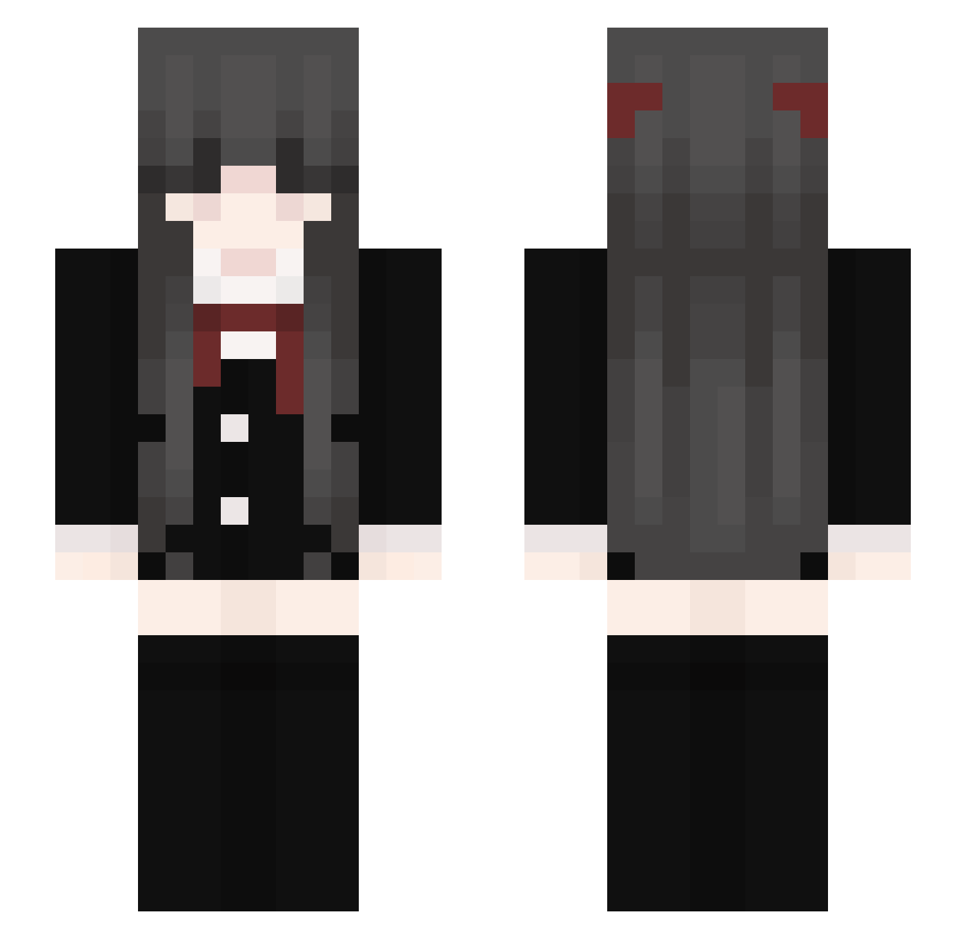 Mourad Minecraft skin, front and back view