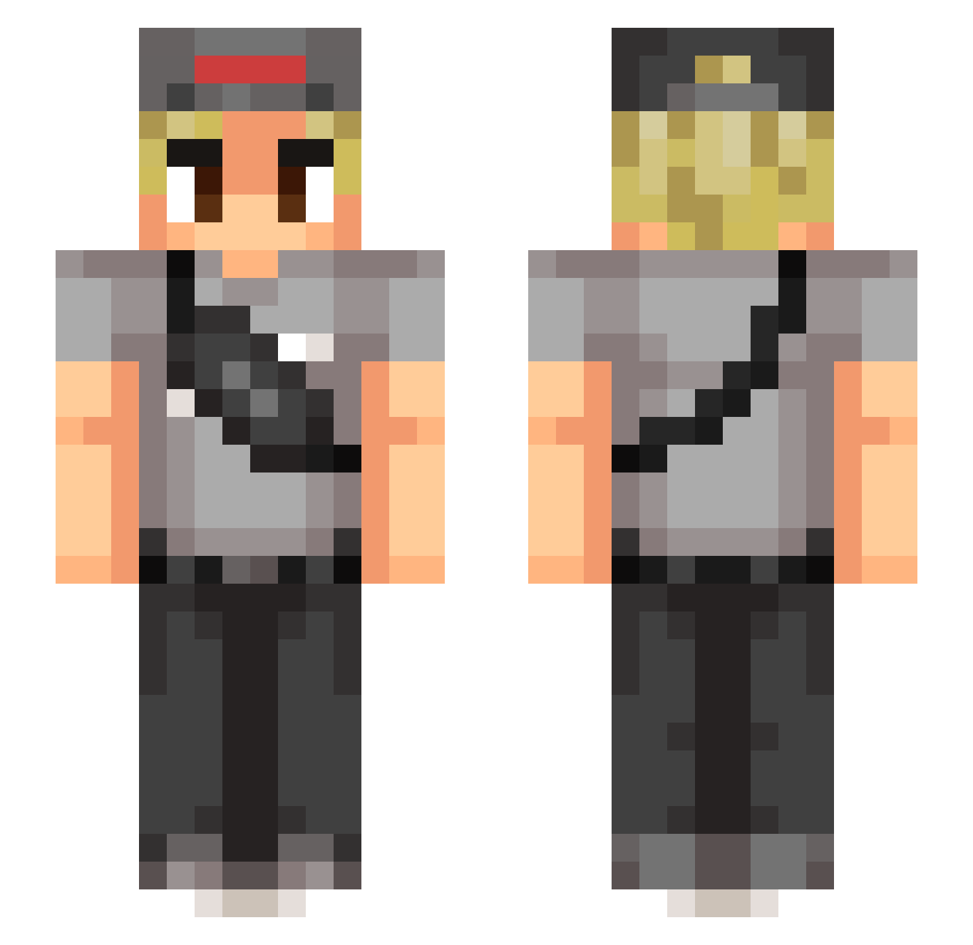 Snnykrska Minecraft skin, front and back view