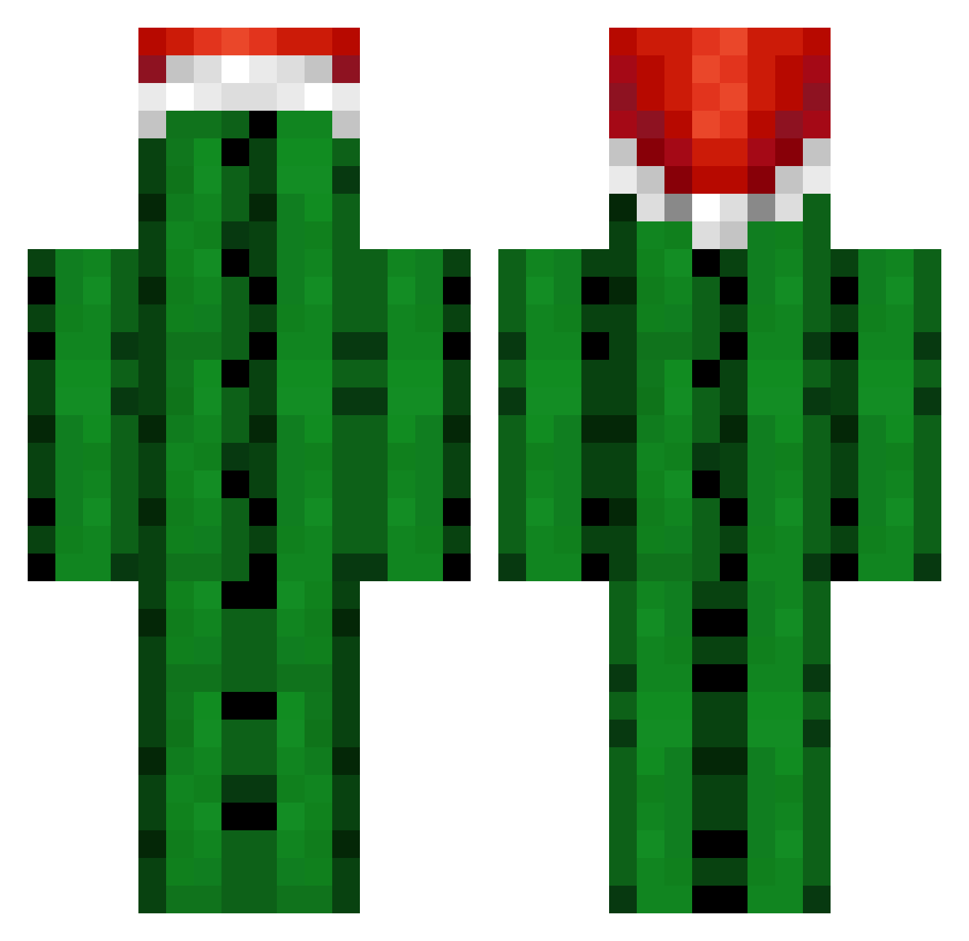 Cofv Minecraft skin, front and back view