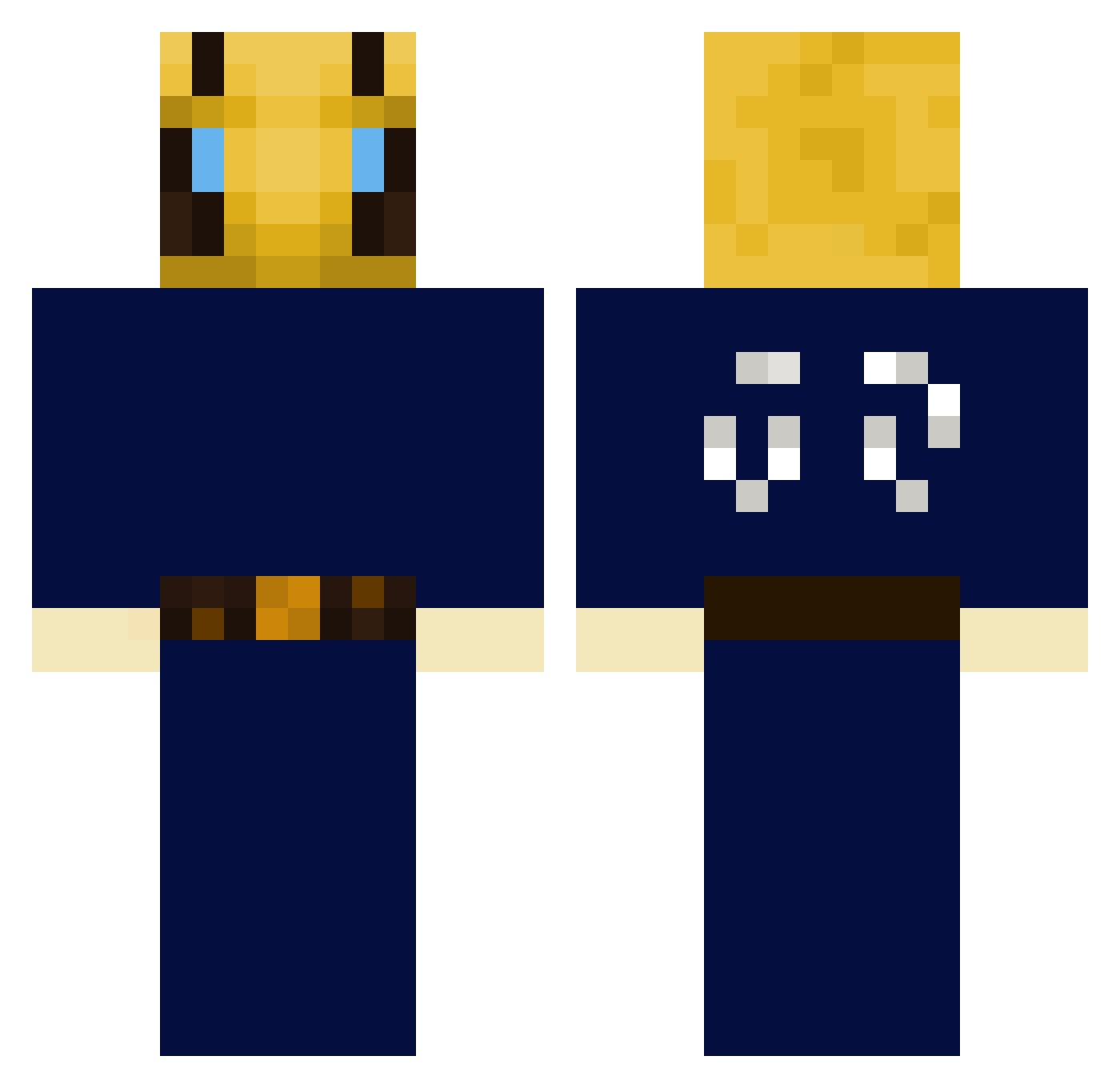 Setsu888 Minecraft skin, front and back view
