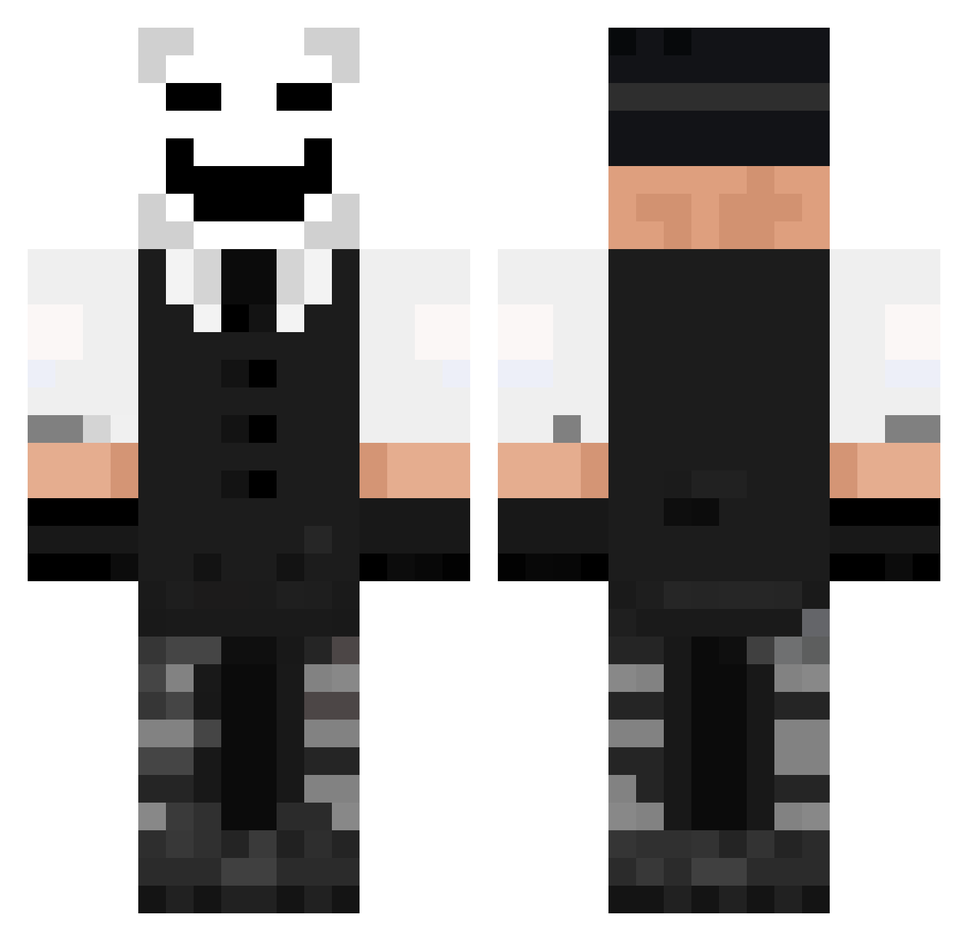 iK2YXi Minecraft skin, front and back view