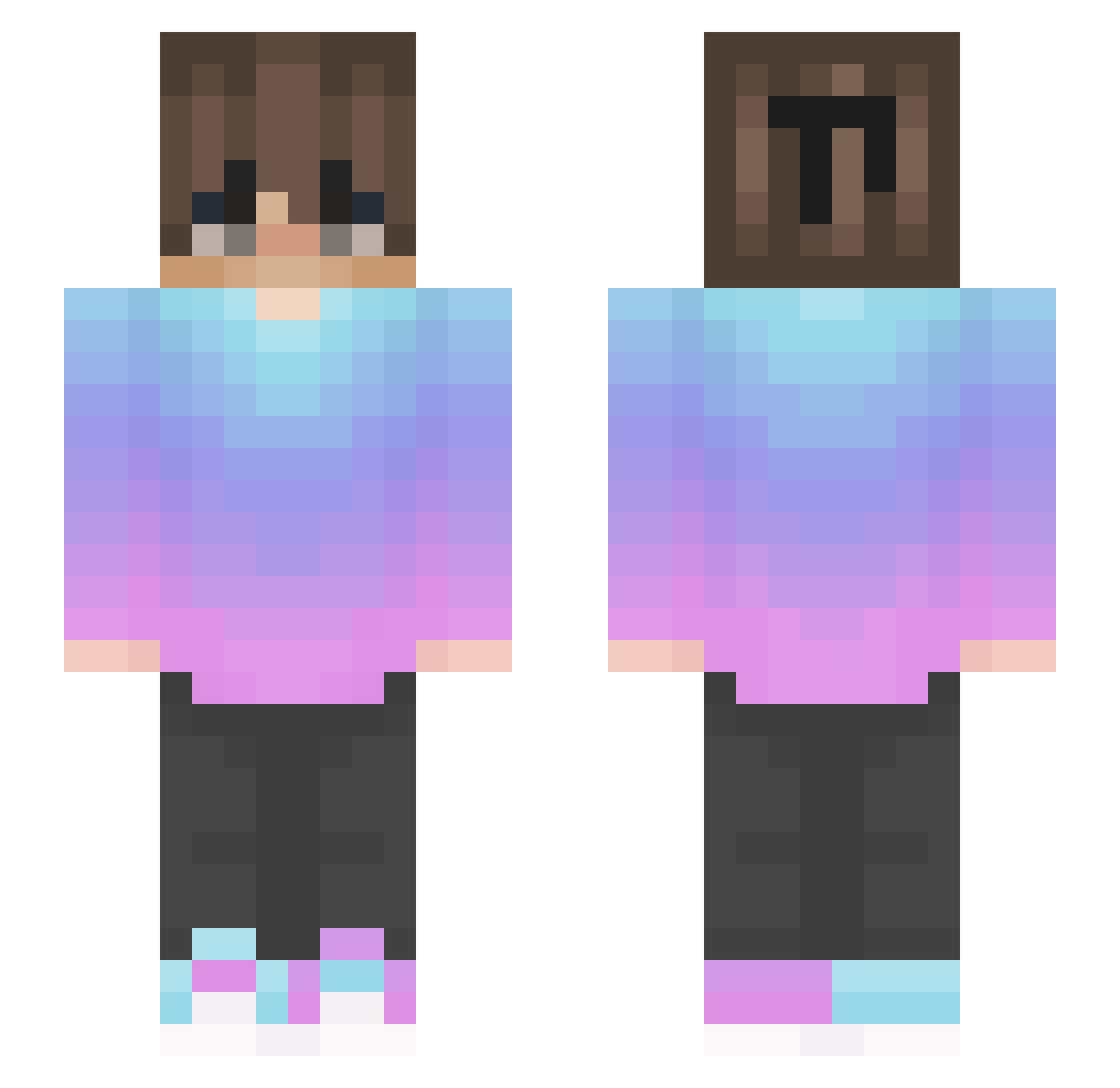 Tiiim_ Minecraft skin, front and back view