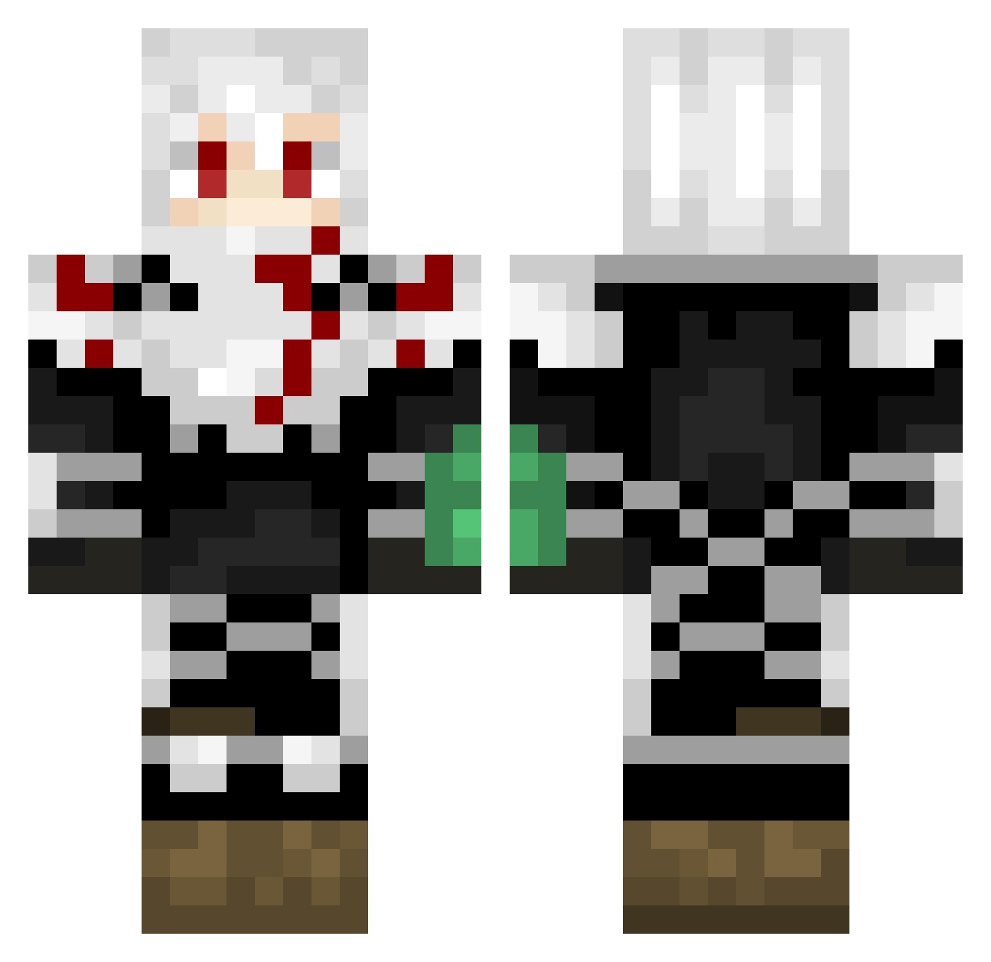 Gagann Minecraft skin, front and back view