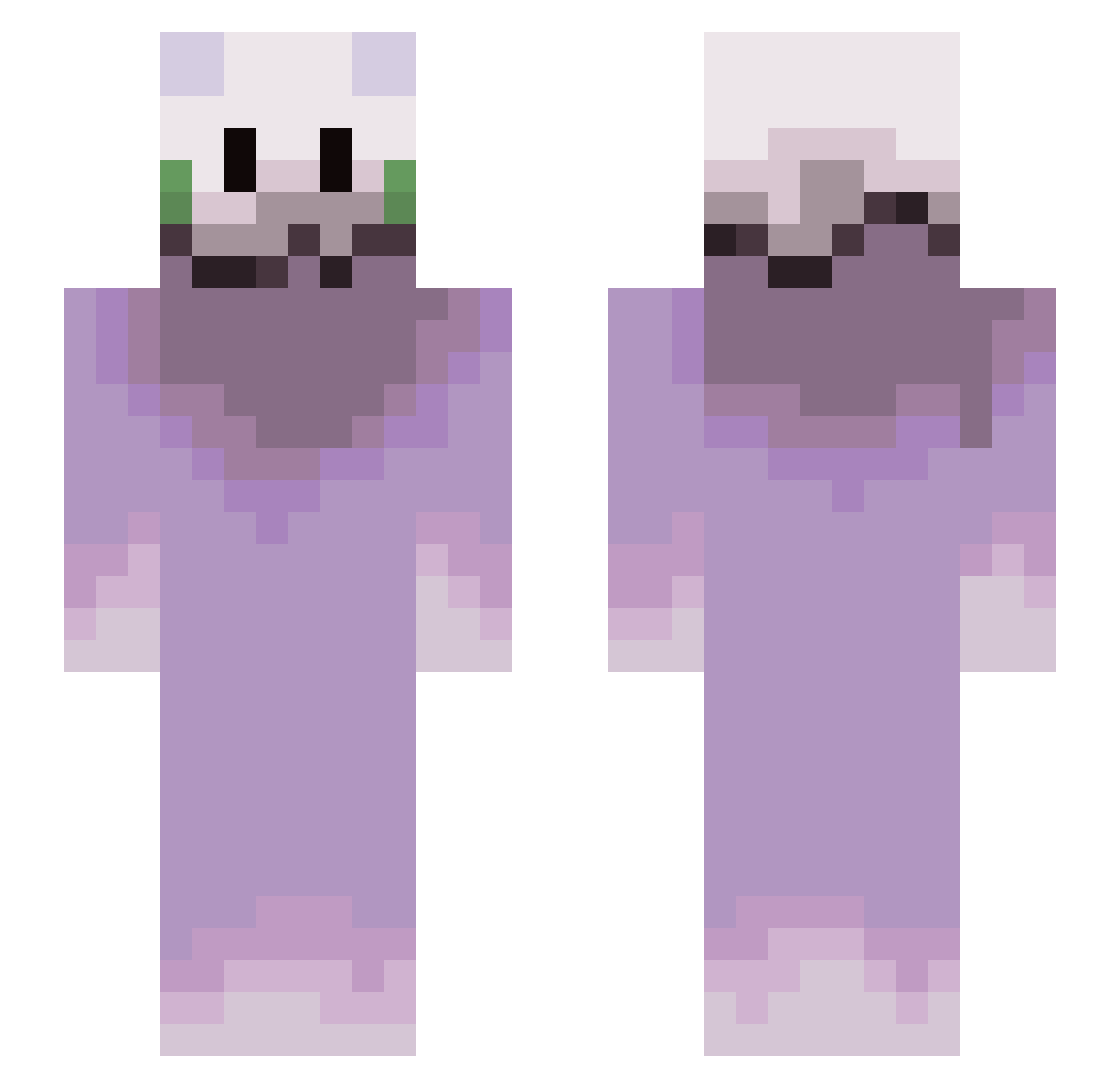 ReddeadRedhead Minecraft skin, front and back view