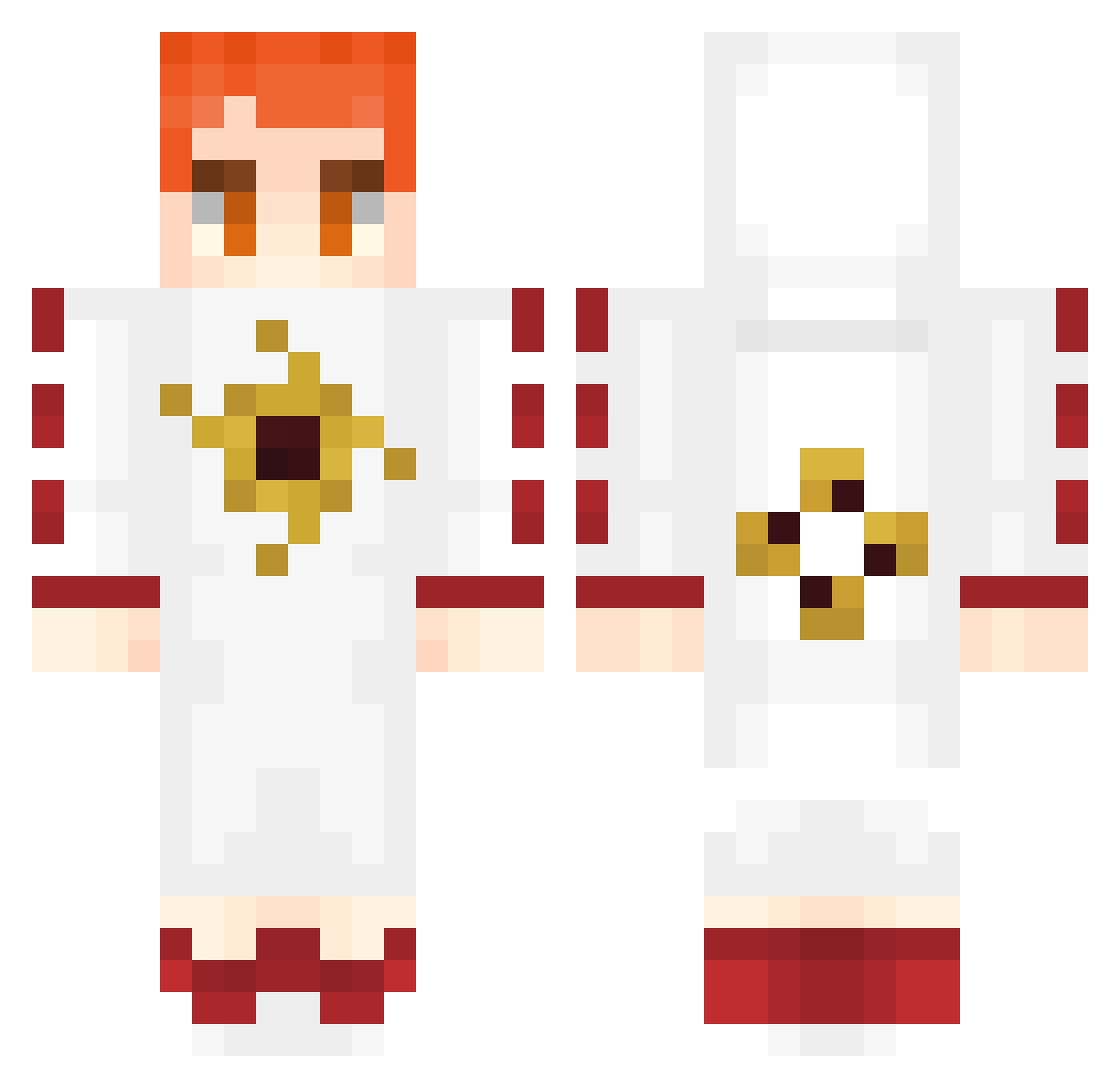 Reaptality Minecraft skin, front and back view