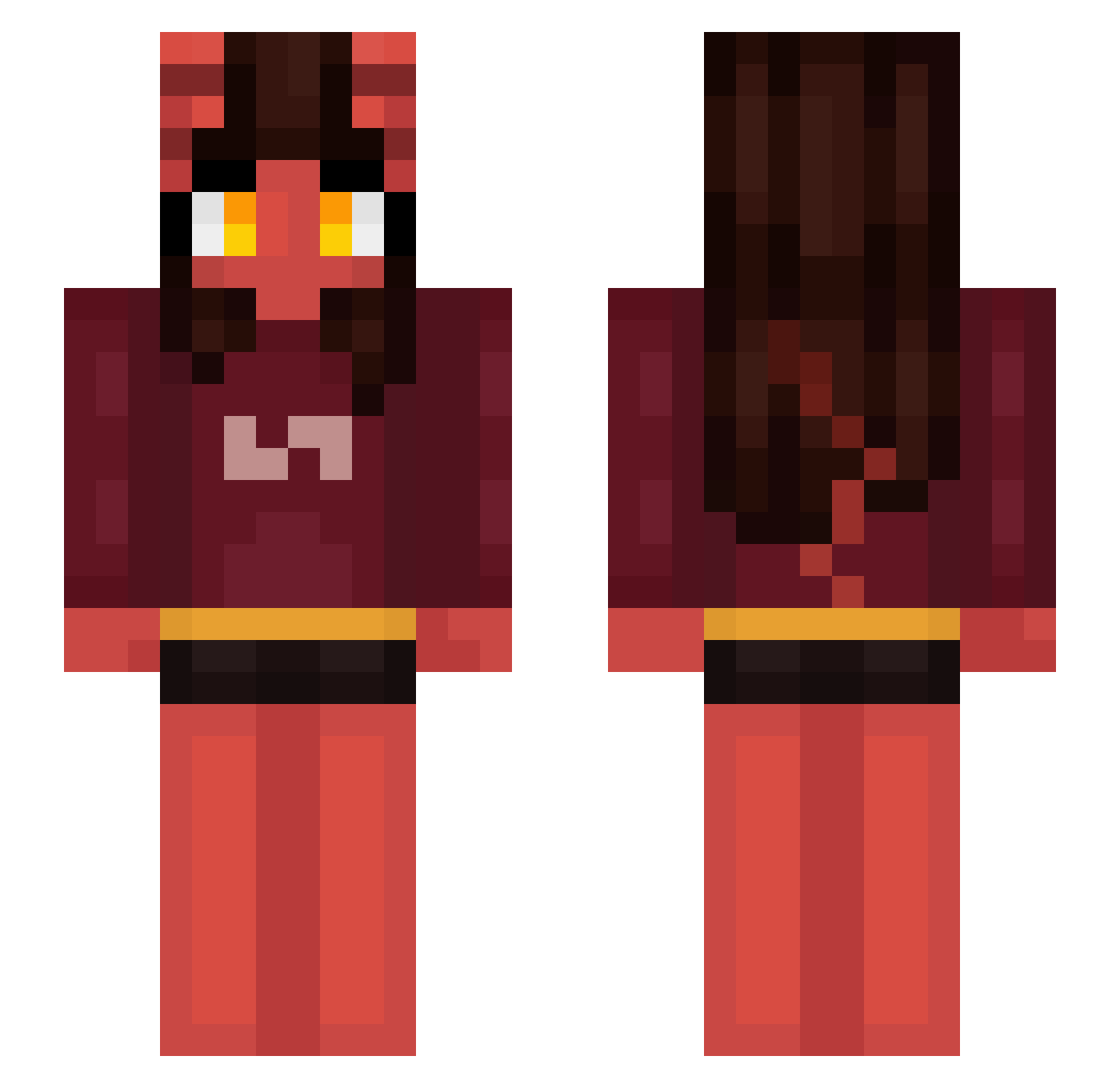 DanTDM_ Minecraft skin, front and back view