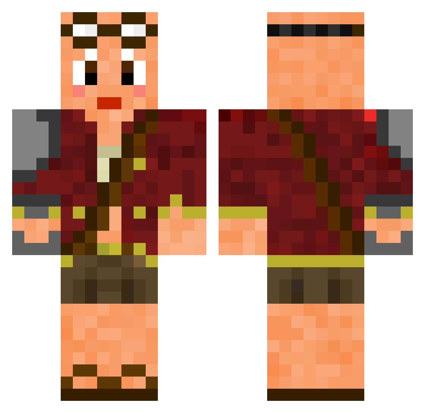 Georgina Minecraft skin, front and back view