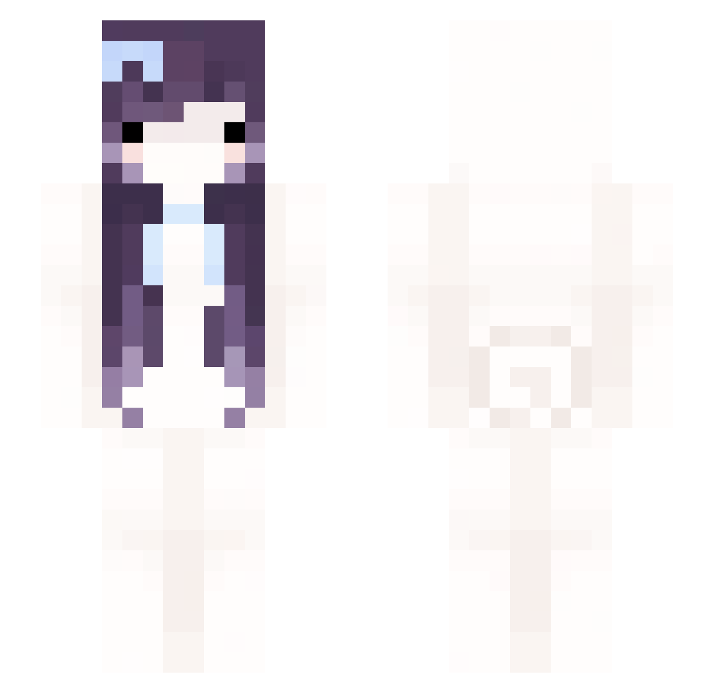 snu1ou Minecraft skin, front and back view