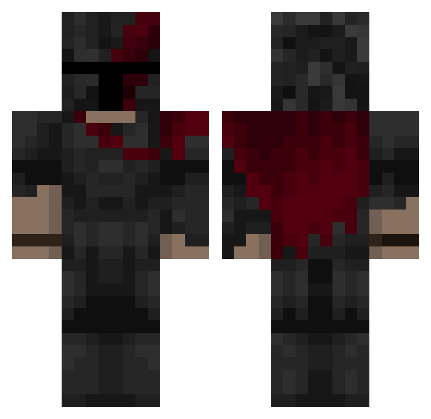 A6hX1_ Minecraft skin, front and back view