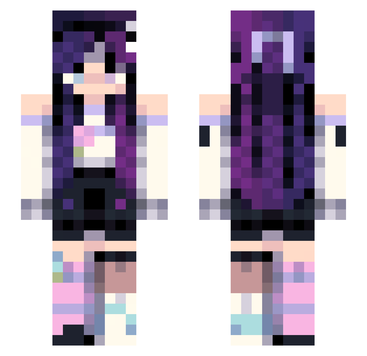 Brandoneee Minecraft skin, front and back view