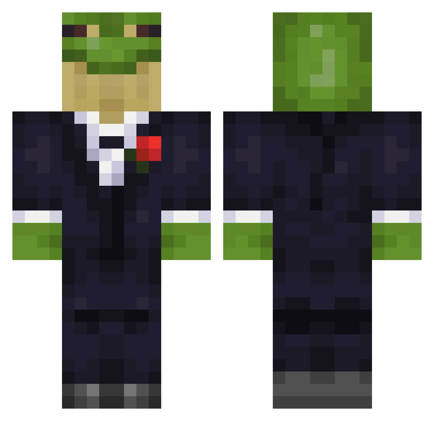 The_Holy_Paladin Minecraft skin, front and back view