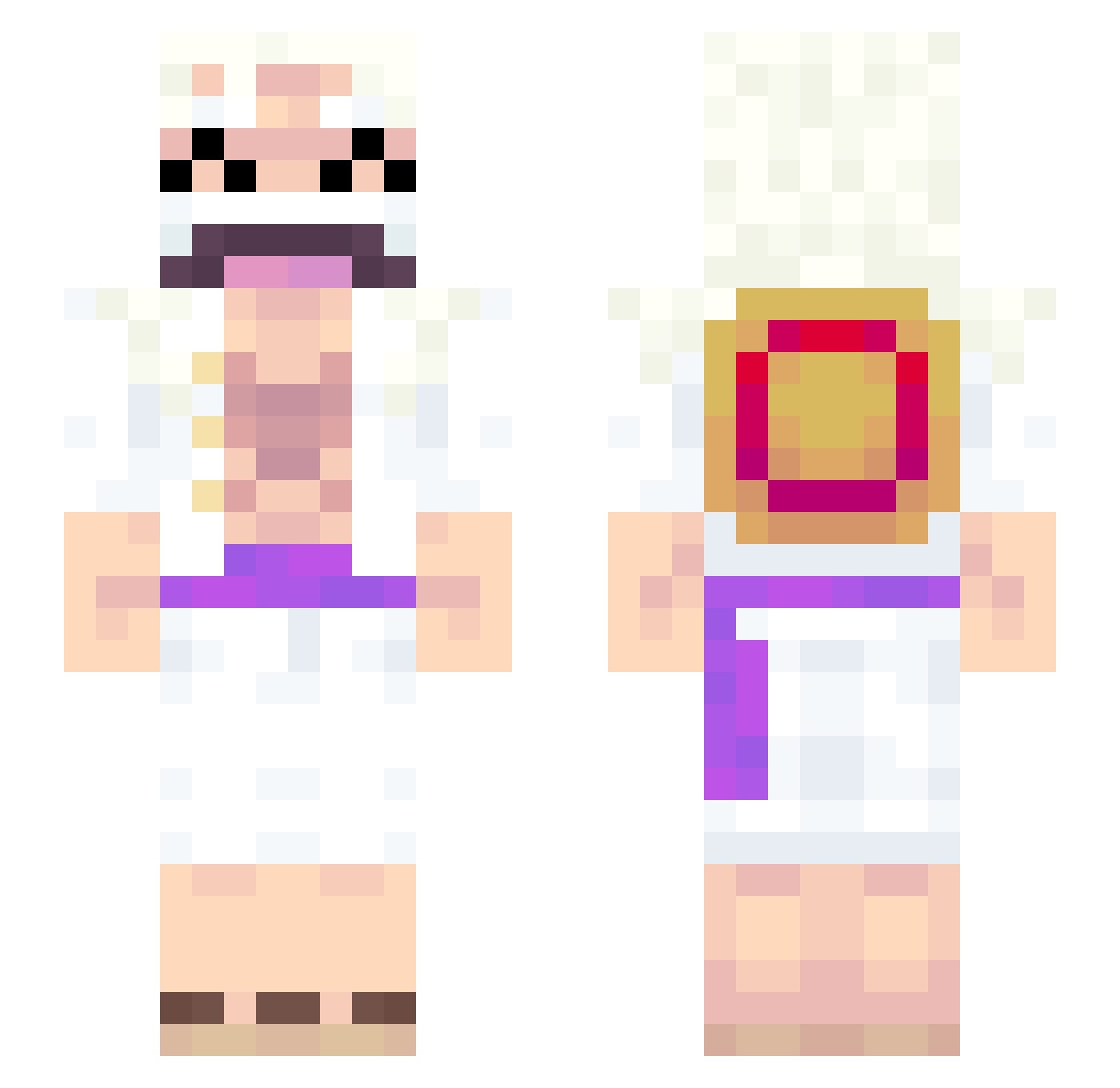 Vex_GFX Minecraft skin, front and back view