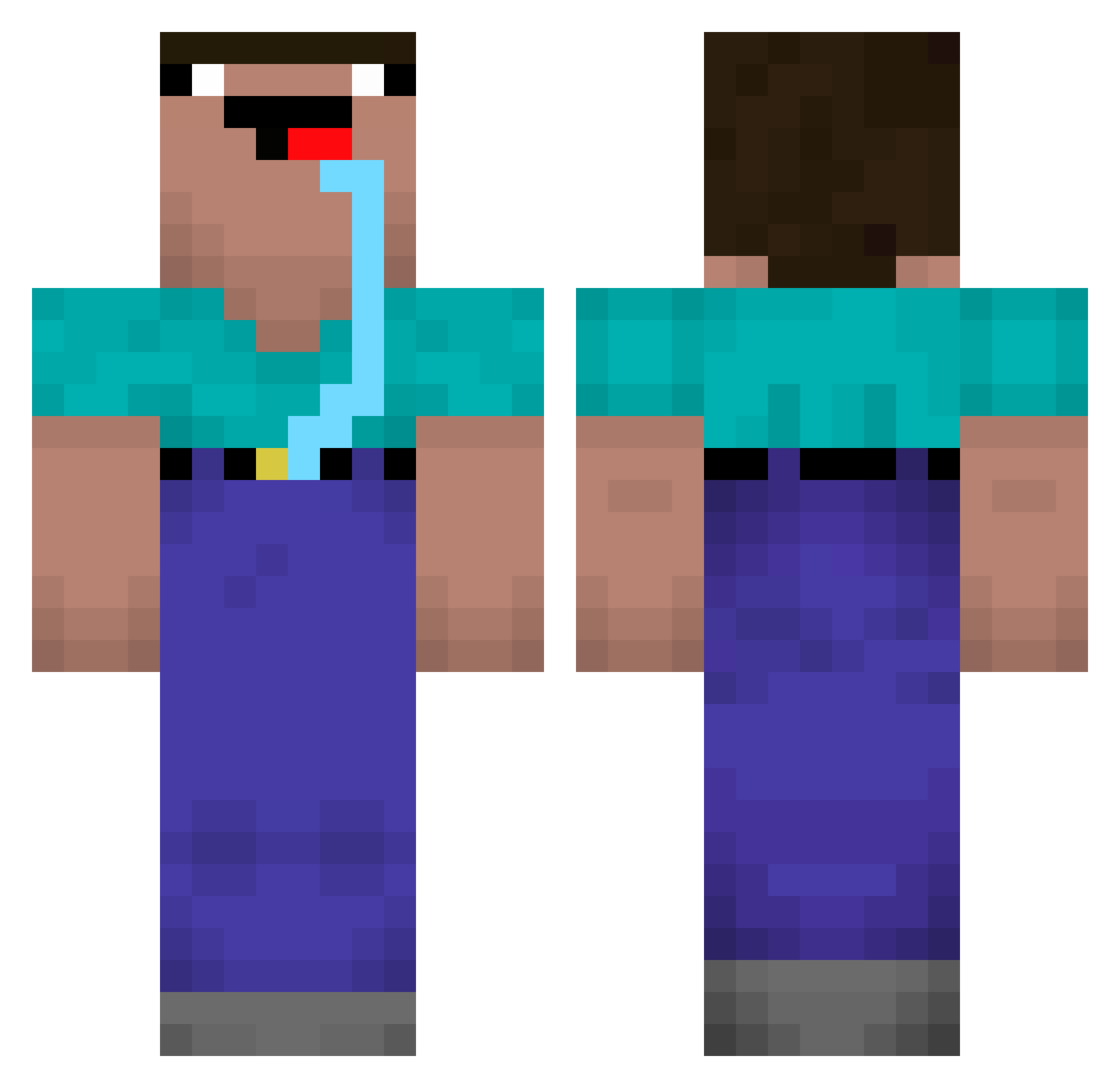 EmirKing309 Minecraft skin, front and back view