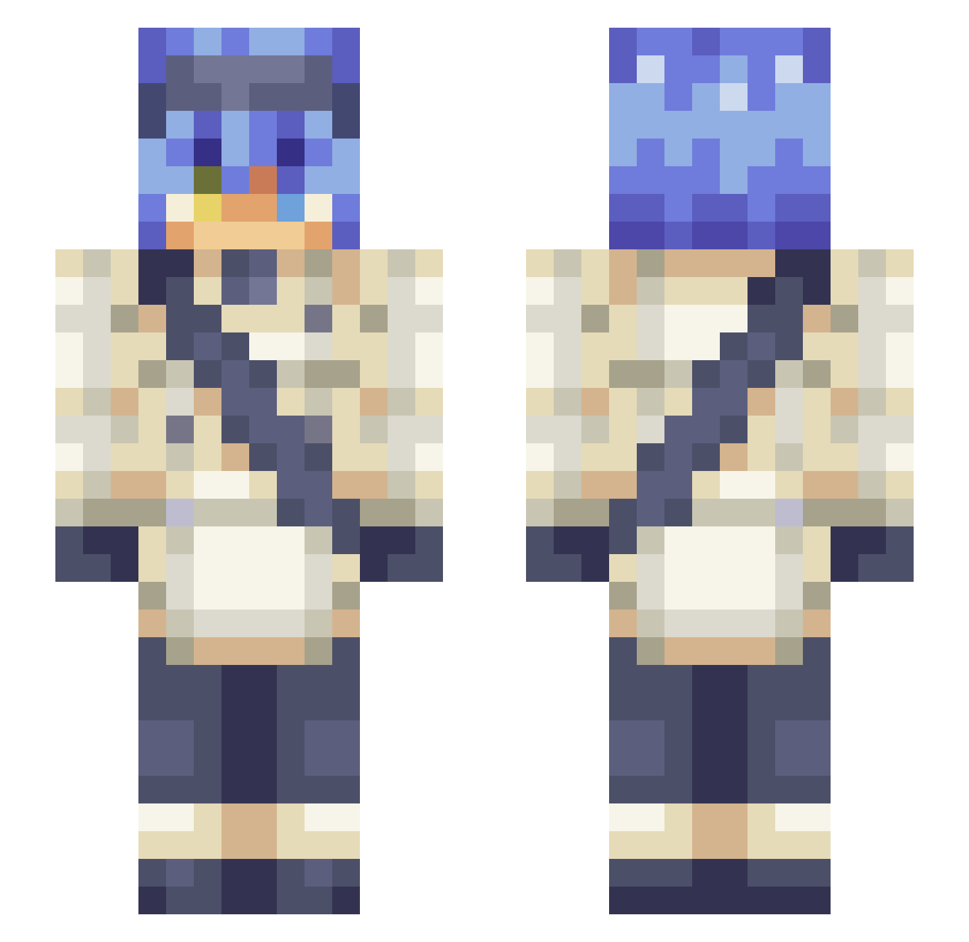 ItzMarlonz Minecraft skin, front and back view