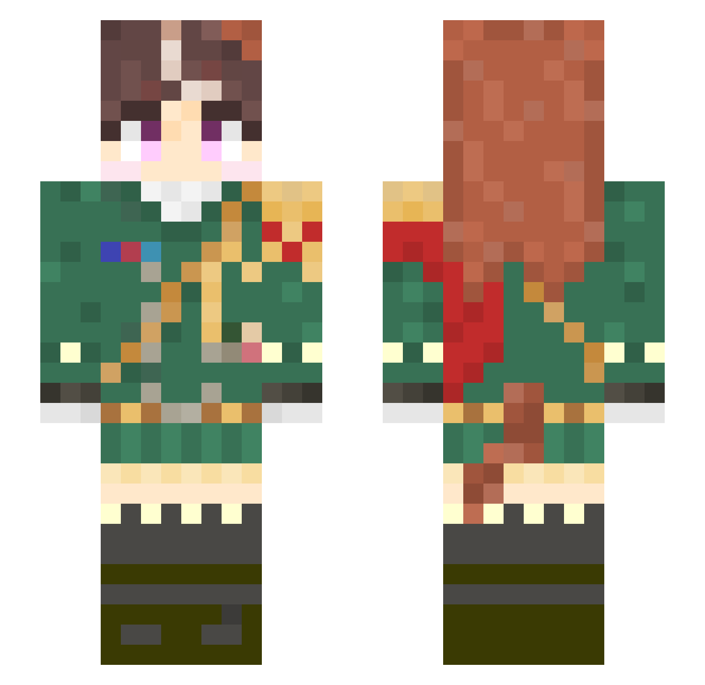Gabby_lmao Minecraft skin, front and back view