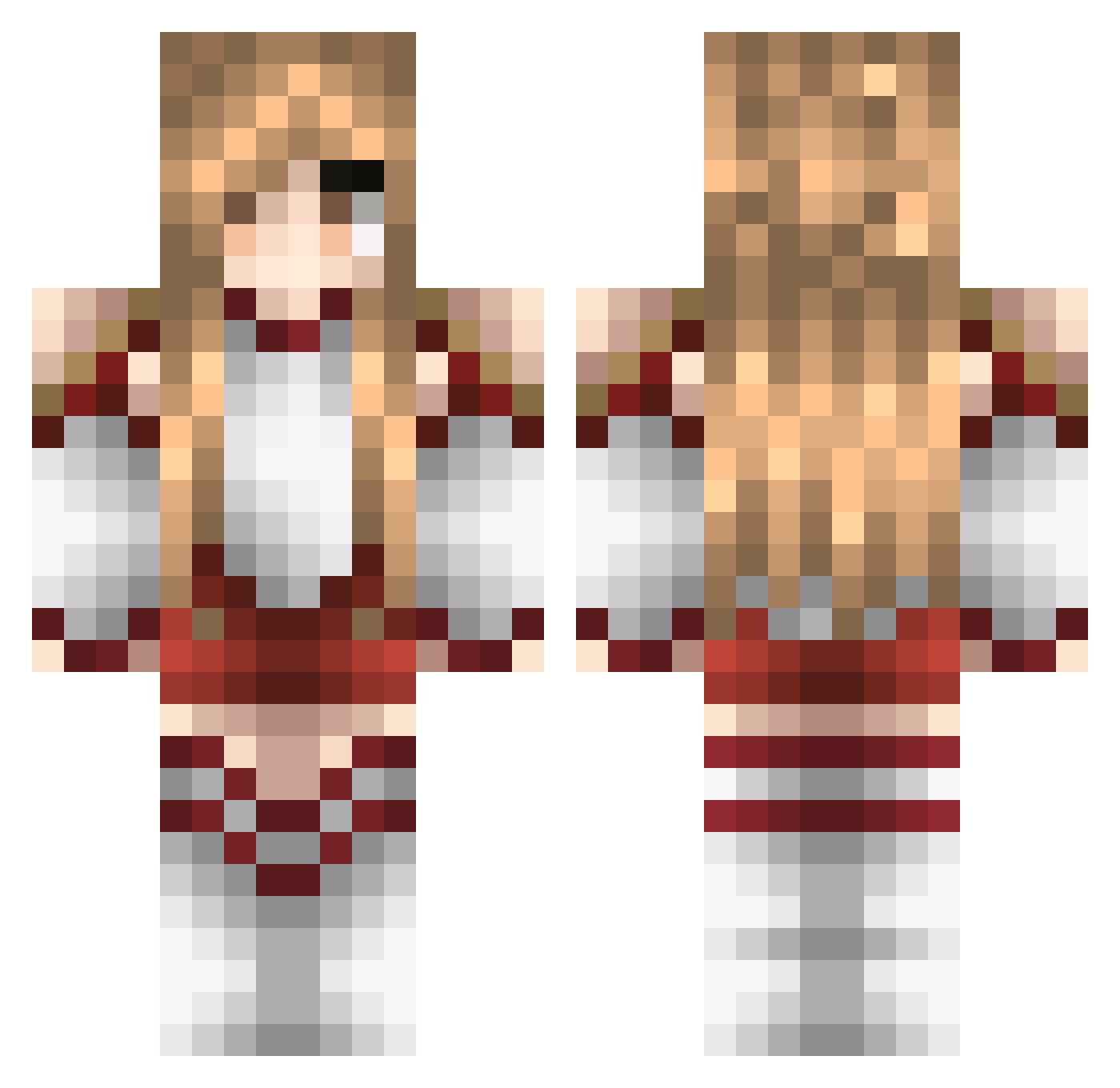 xqua_ Minecraft skin, front and back view