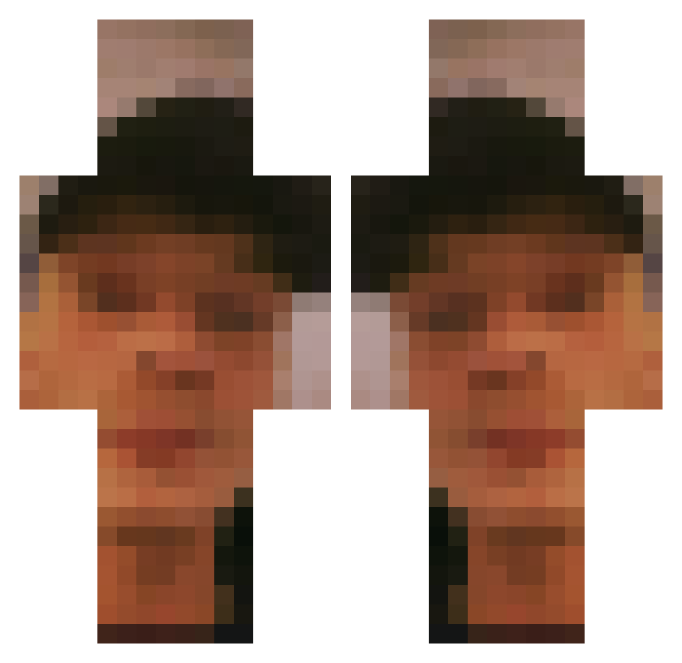 the_cook1313 Minecraft skin, front and back view
