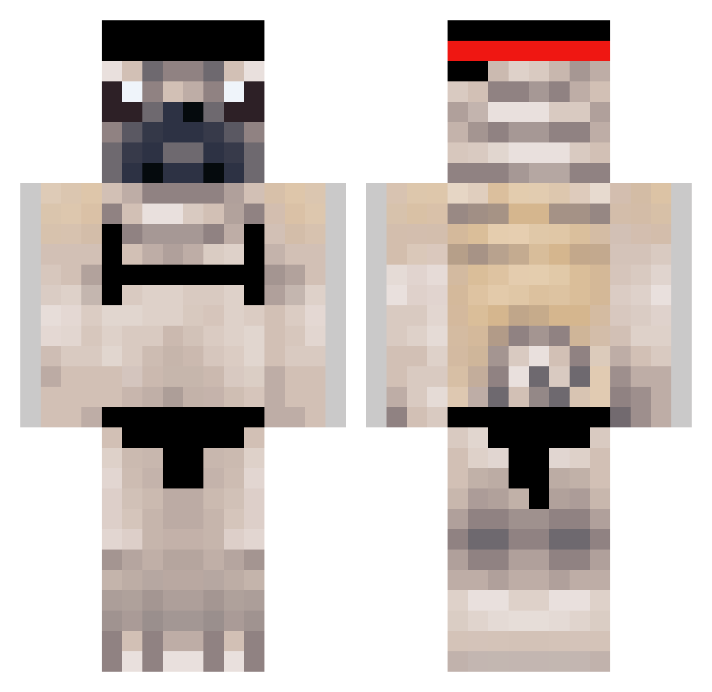 M7sn08 Minecraft skin, front and back view