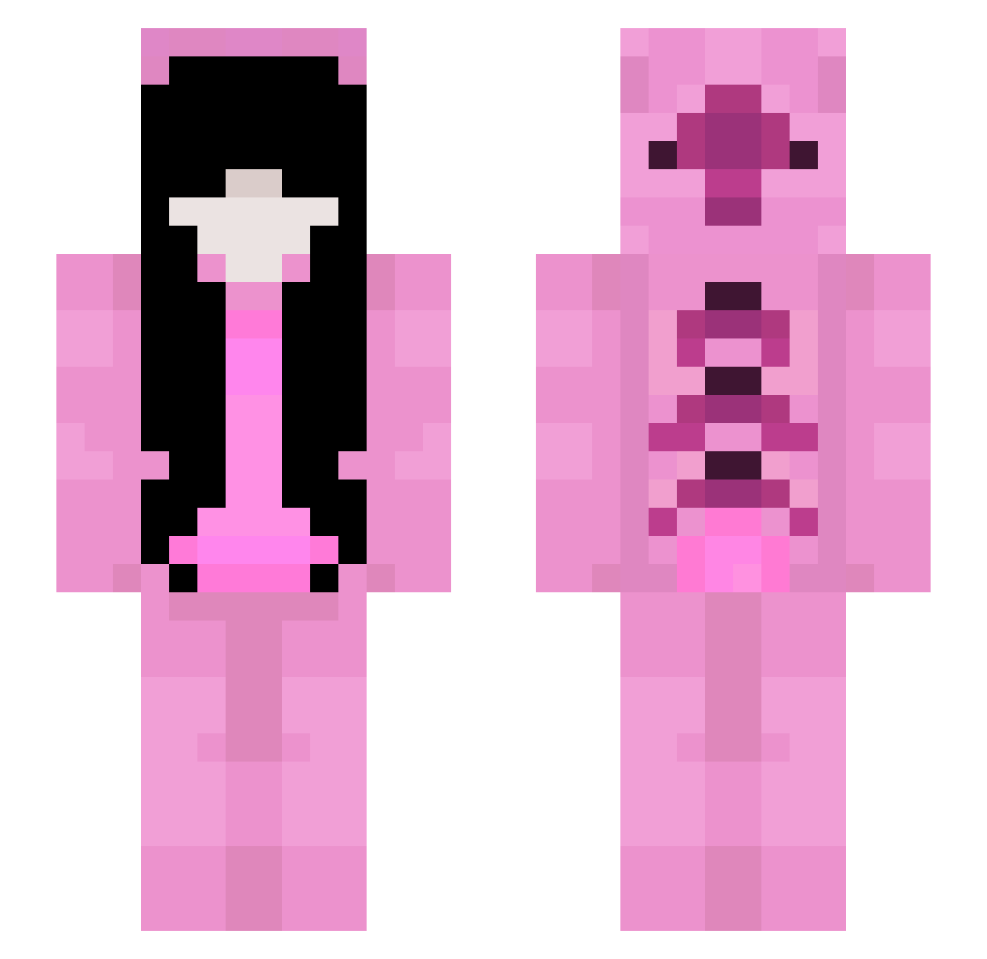 SophieXxo Minecraft skin, front and back view