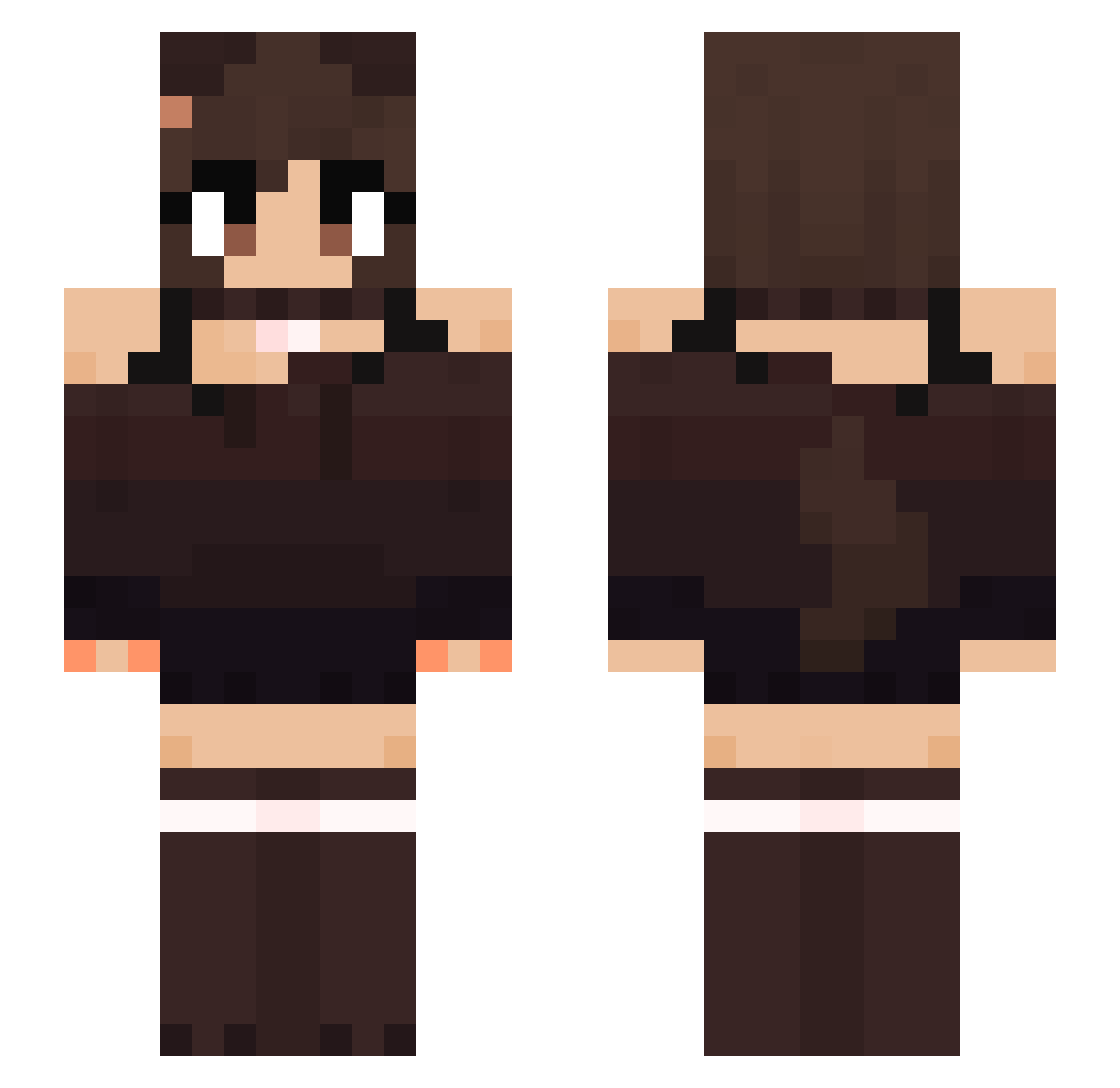 Respel Minecraft skin, front and back view