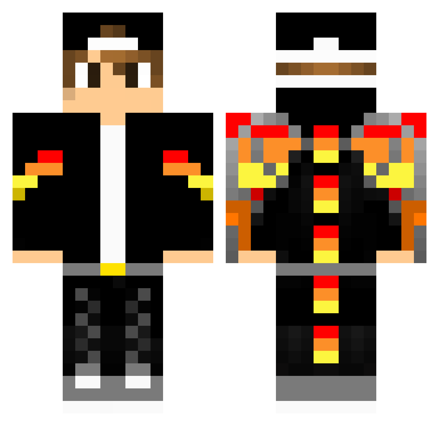 TheWillNetwork Minecraft skin, front and back view